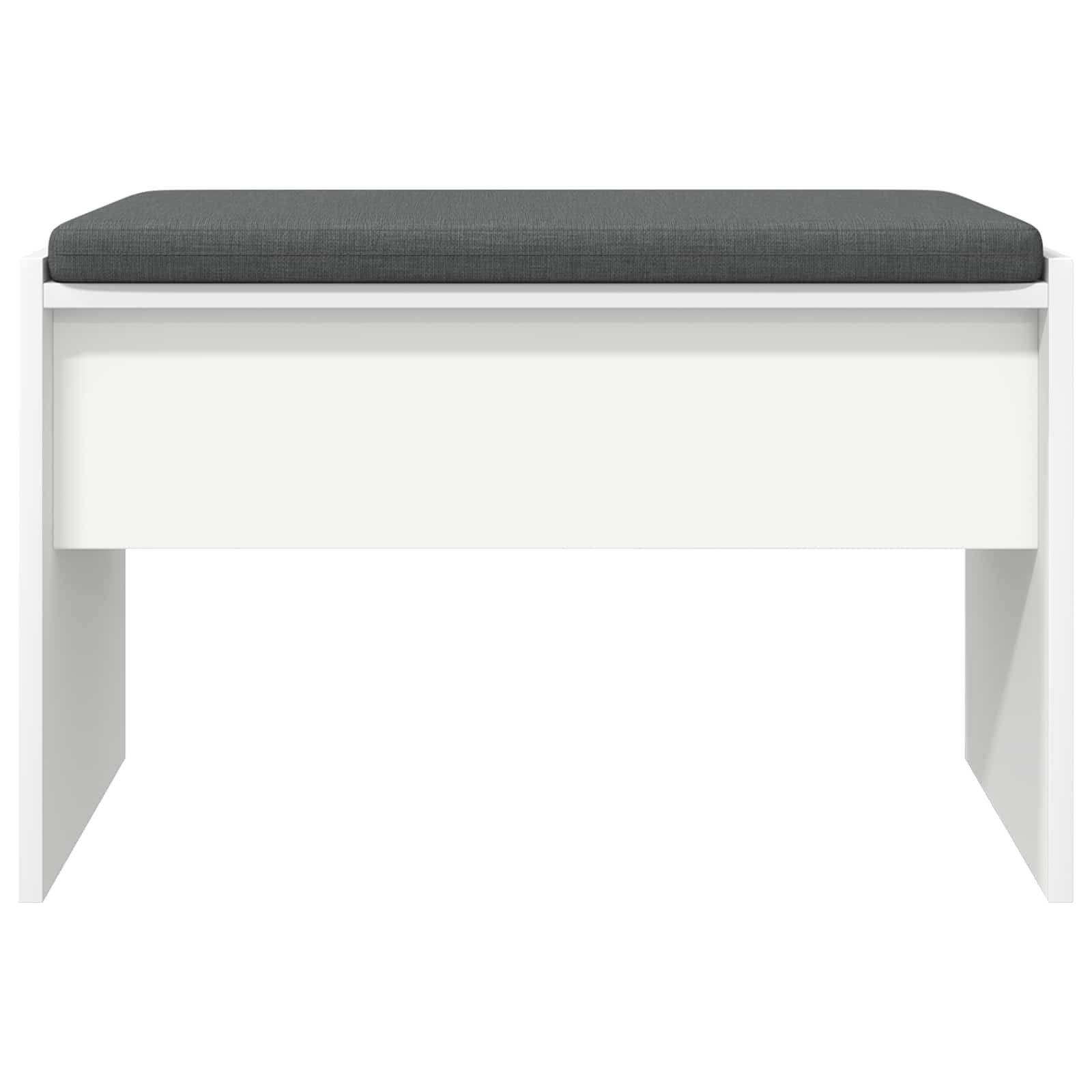 vidaXL Halbank met kussen Wit 60 x 38 x 46 cm