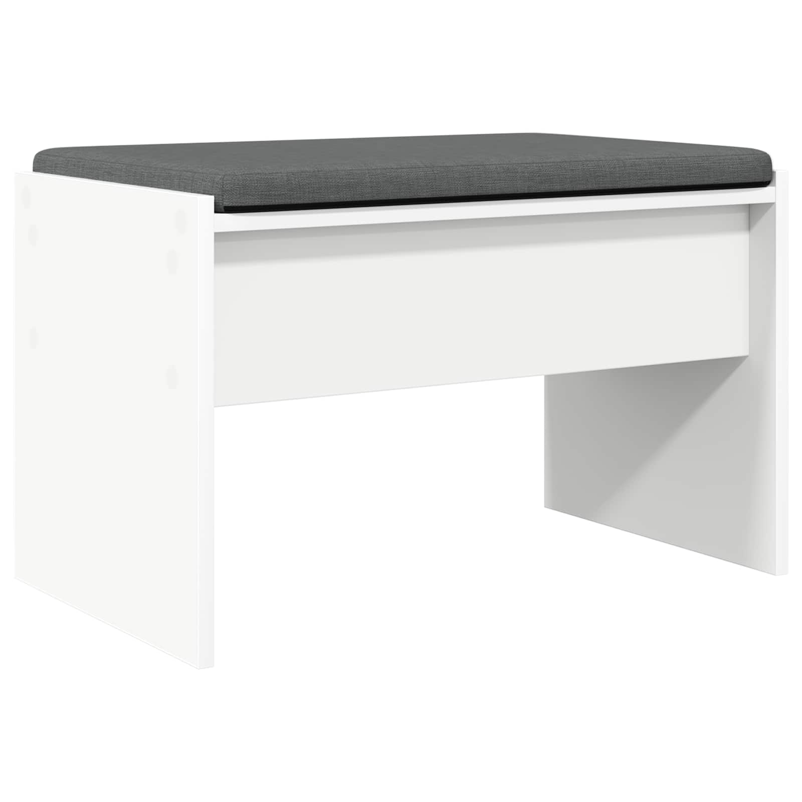vidaXL Halbank met kussen Wit 60 x 38 x 46 cm