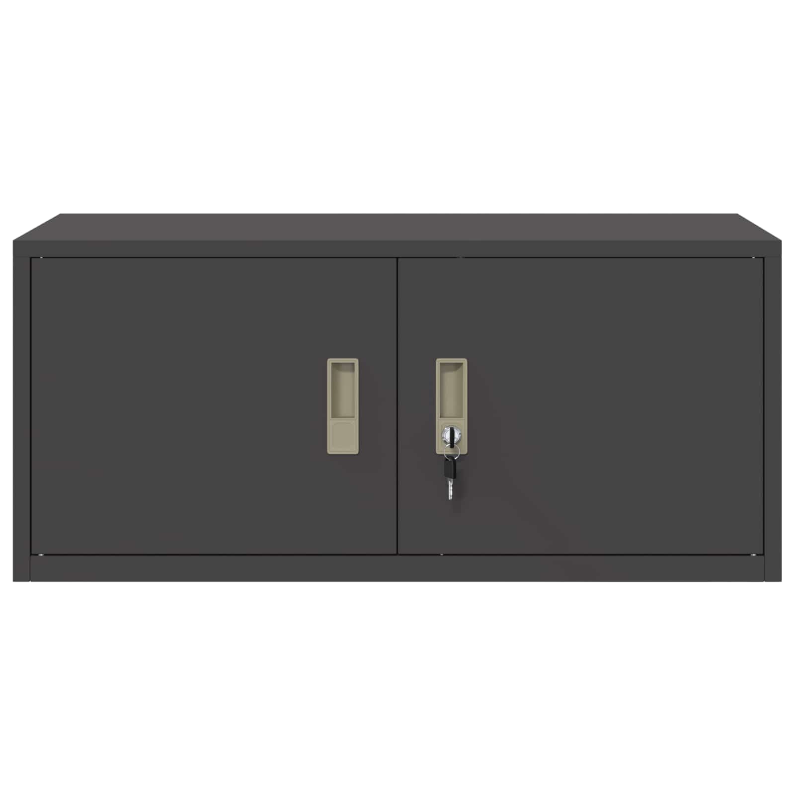 vidaXL Opbergkast 2 pcs Zwart 90 x 40 x 140 cm Koudgewalst Staal