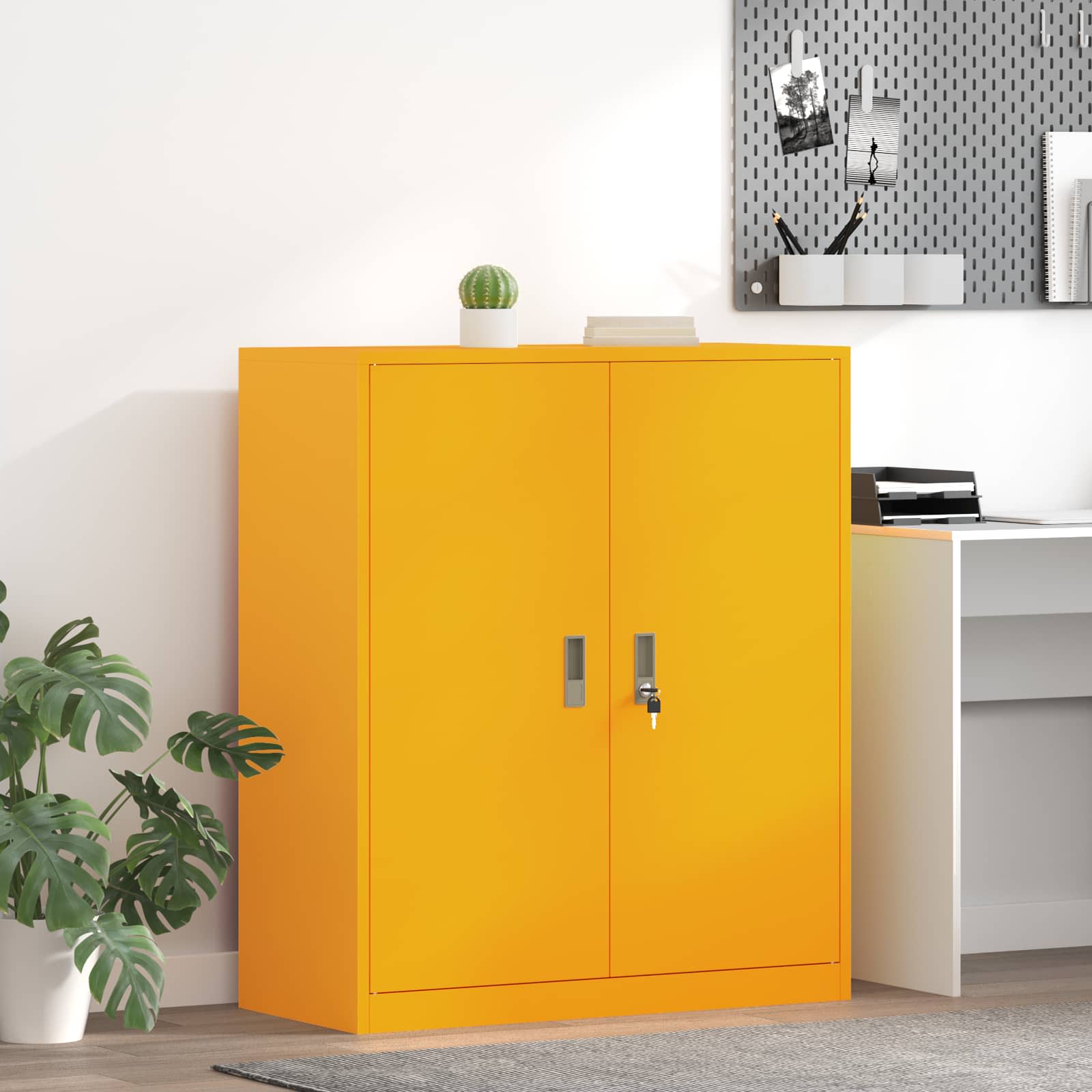 vidaXL Opbergkast 2 pcs Zwart 90 x 40 x 140 cm Koudgewalst Staal