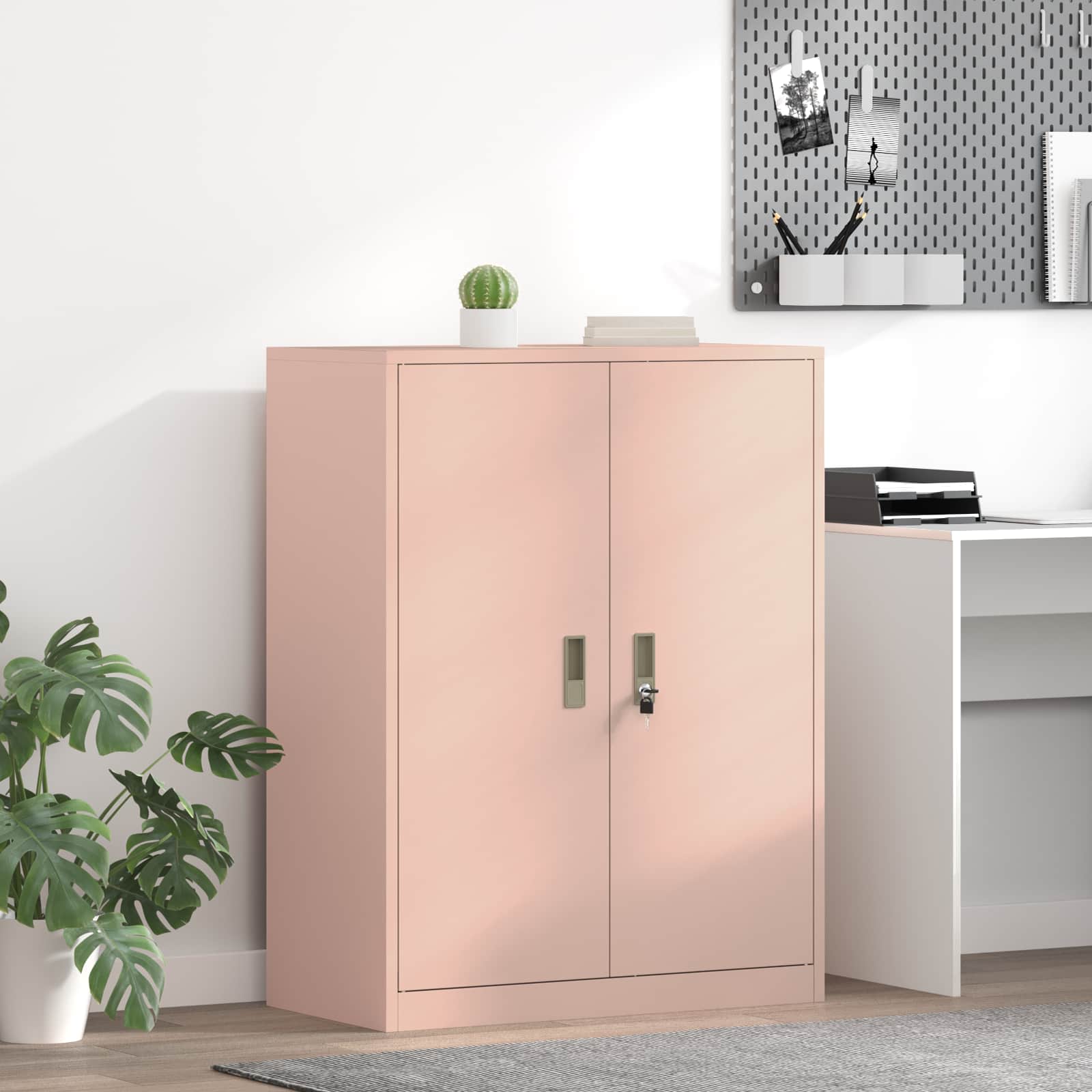 vidaXL Opbergkast 2 pcs Zwart 90 x 40 x 140 cm Koudgewalst Staal