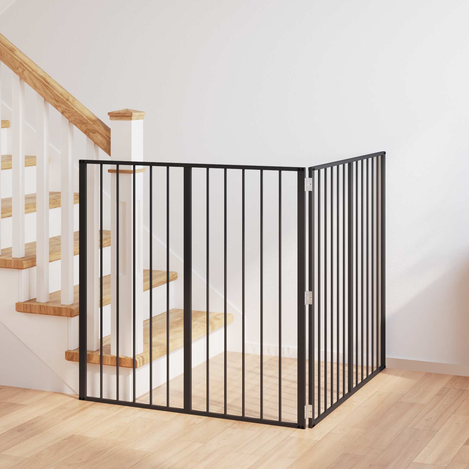 vidaXL Hondenhek 6 pcs Zwart 100 x 100 cm Gegalvaniseerd staal