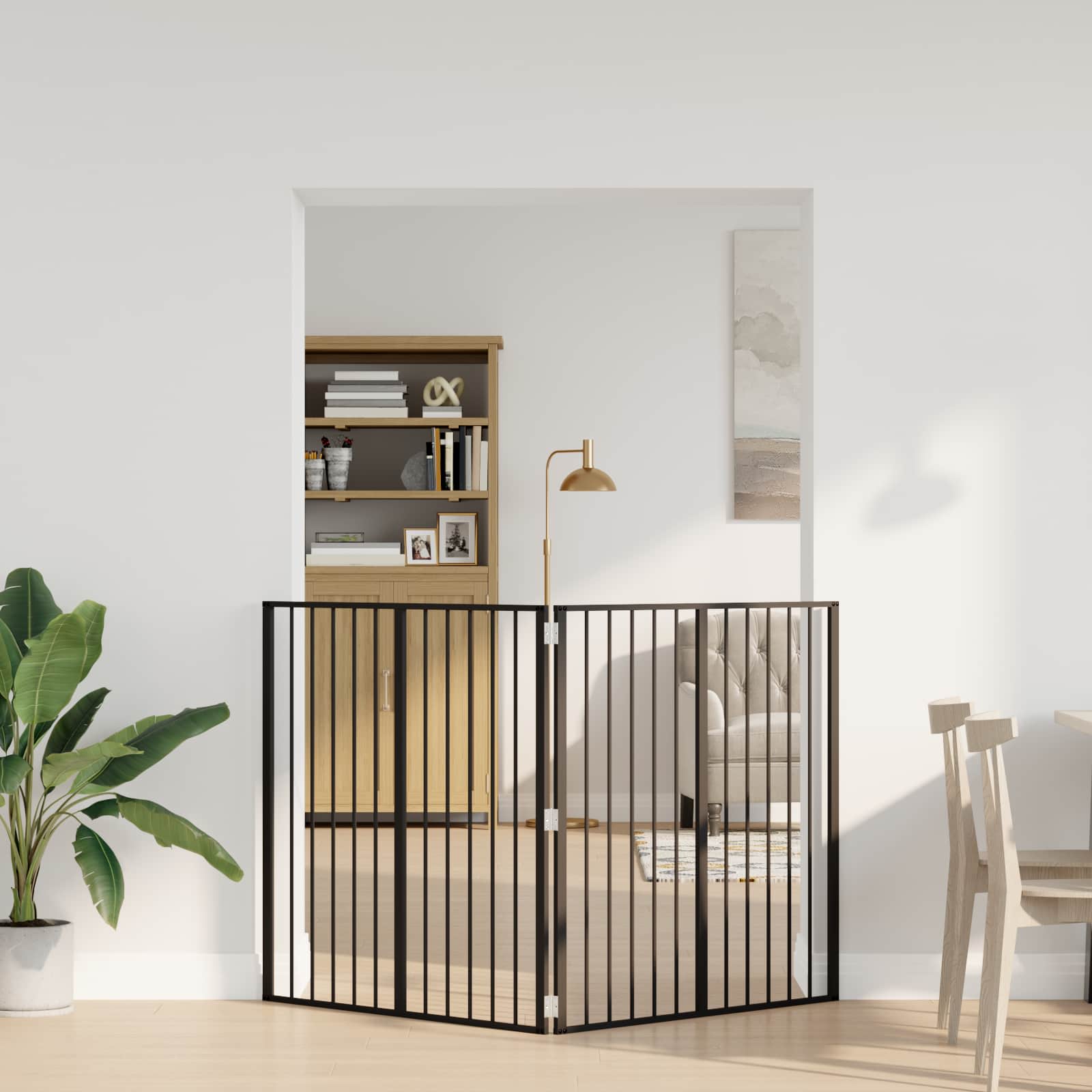 vidaXL Hondenhek 6 pcs Zwart 100 x 100 cm Gegalvaniseerd staal