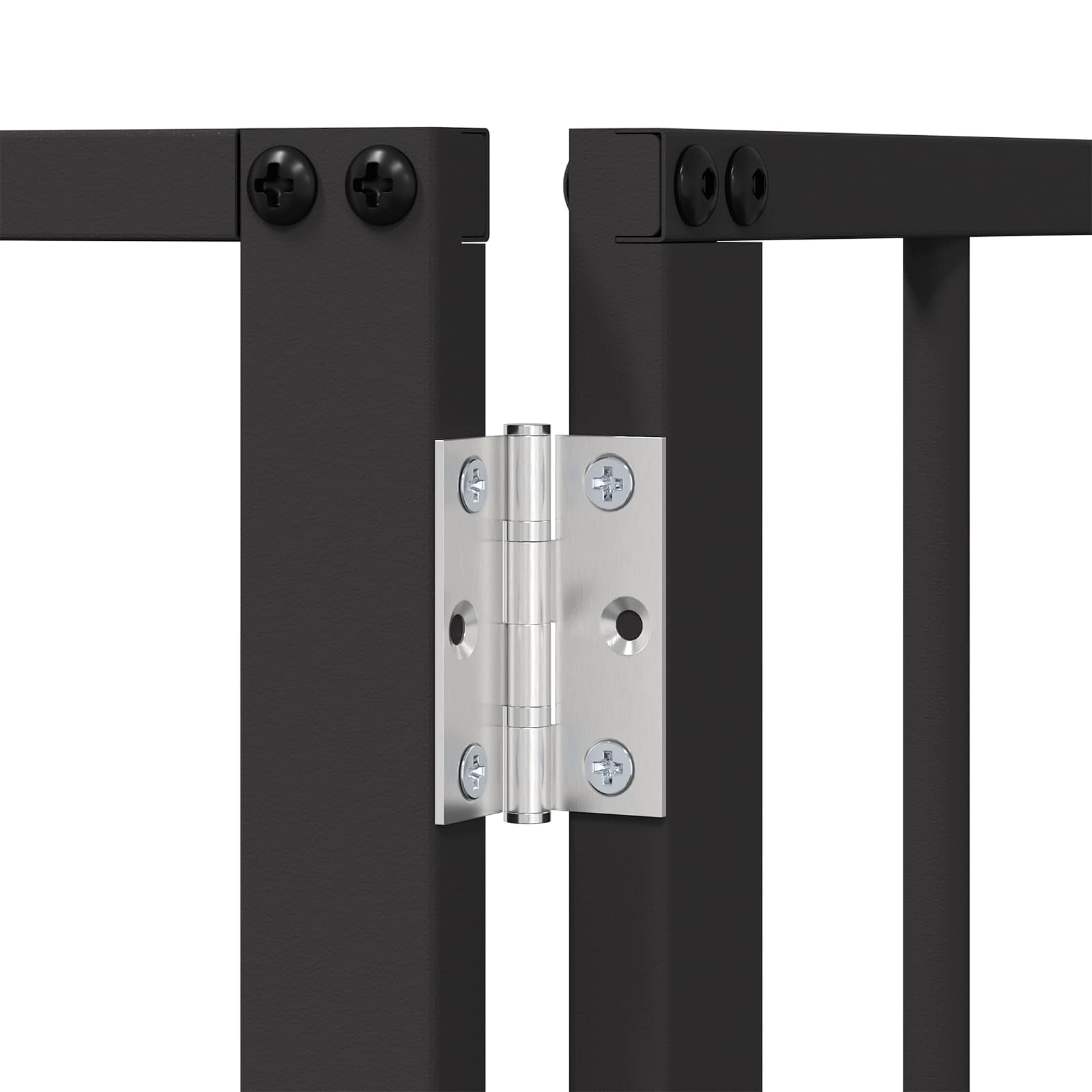 vidaXL Hondenhek 6 pcs Zwart 100 x 100 cm Gegalvaniseerd staal