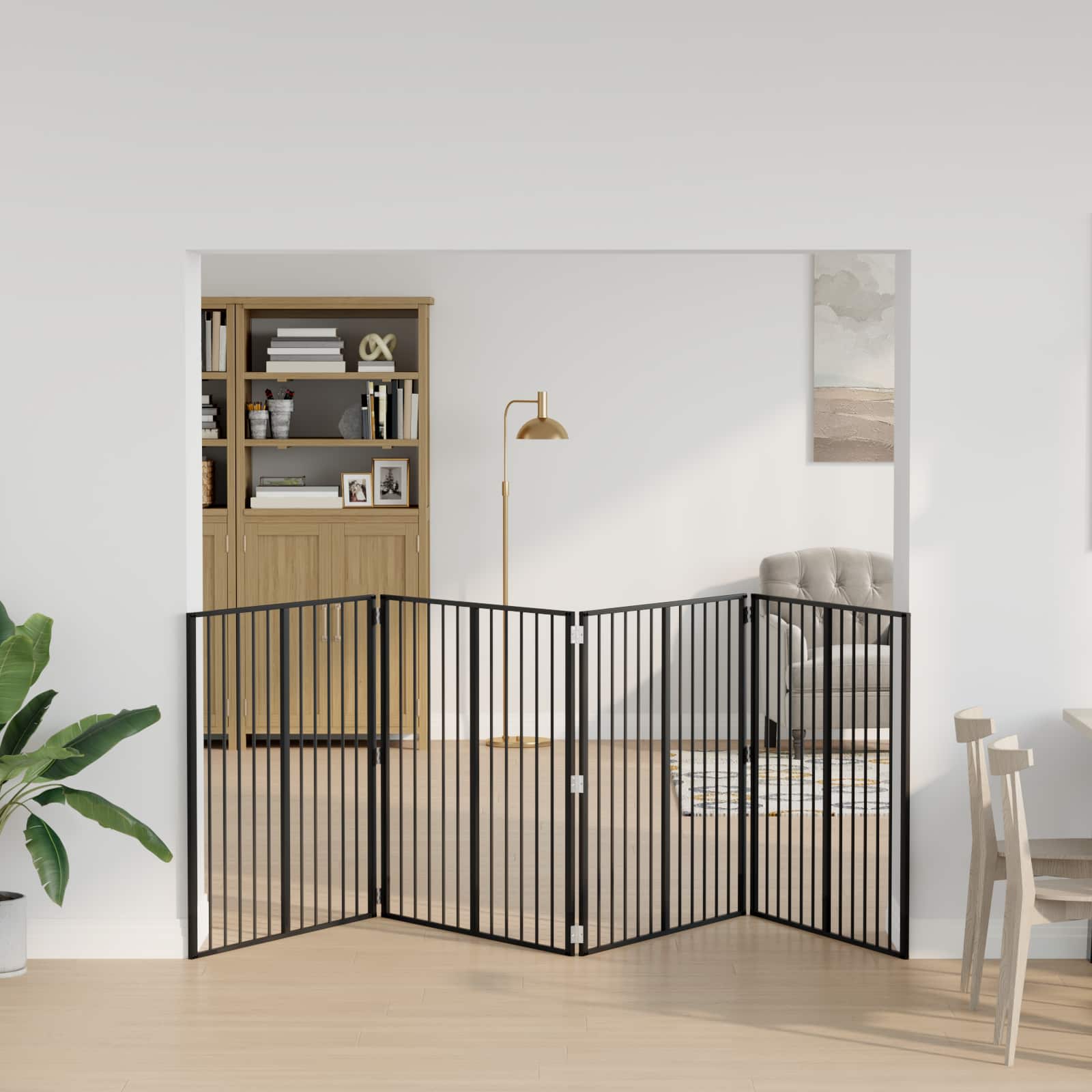 vidaXL Hondenhek 6 pcs Zwart 100 x 100 cm Gegalvaniseerd staal
