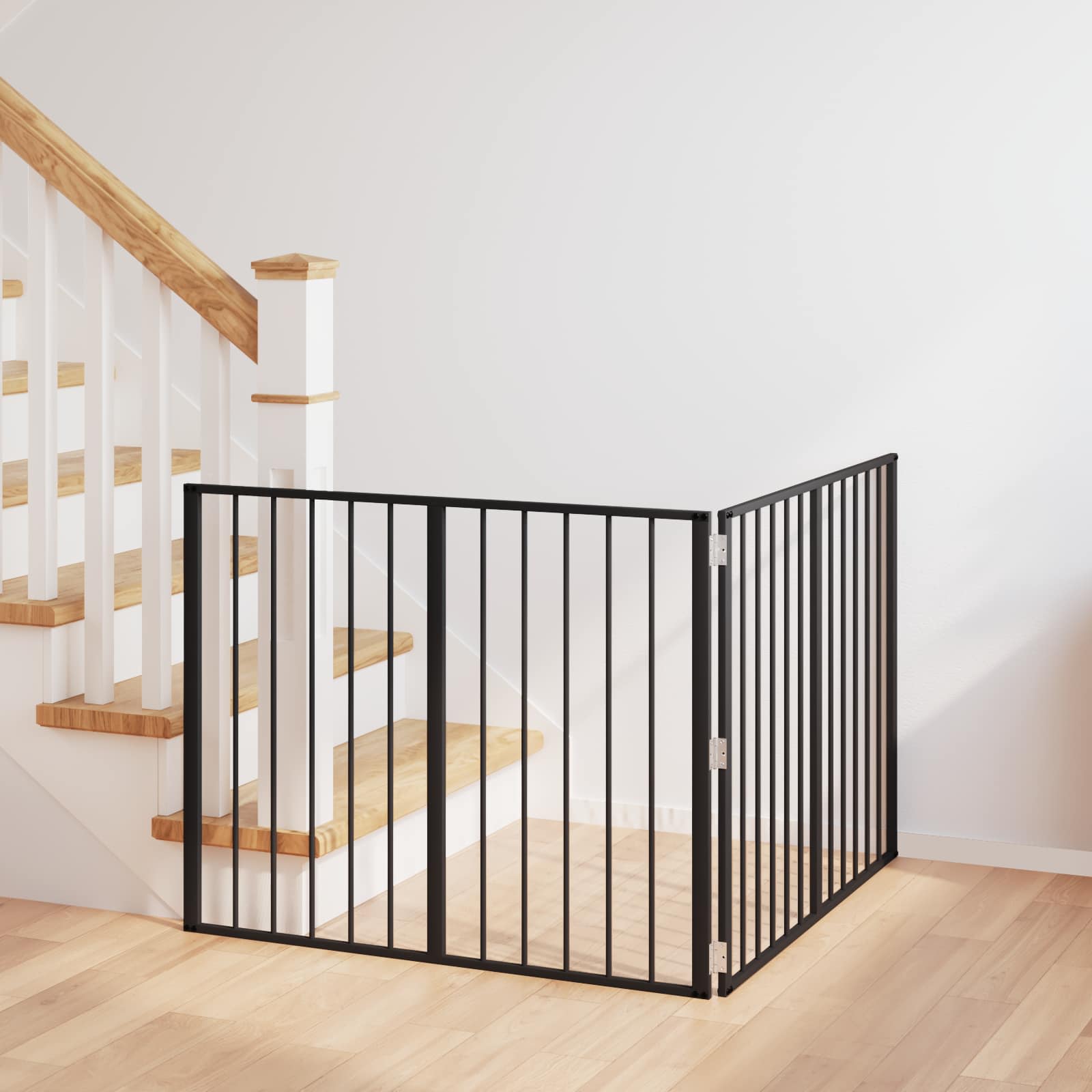 vidaXL Hondenhek 6 pcs Zwart 100 x 100 cm Gegalvaniseerd staal