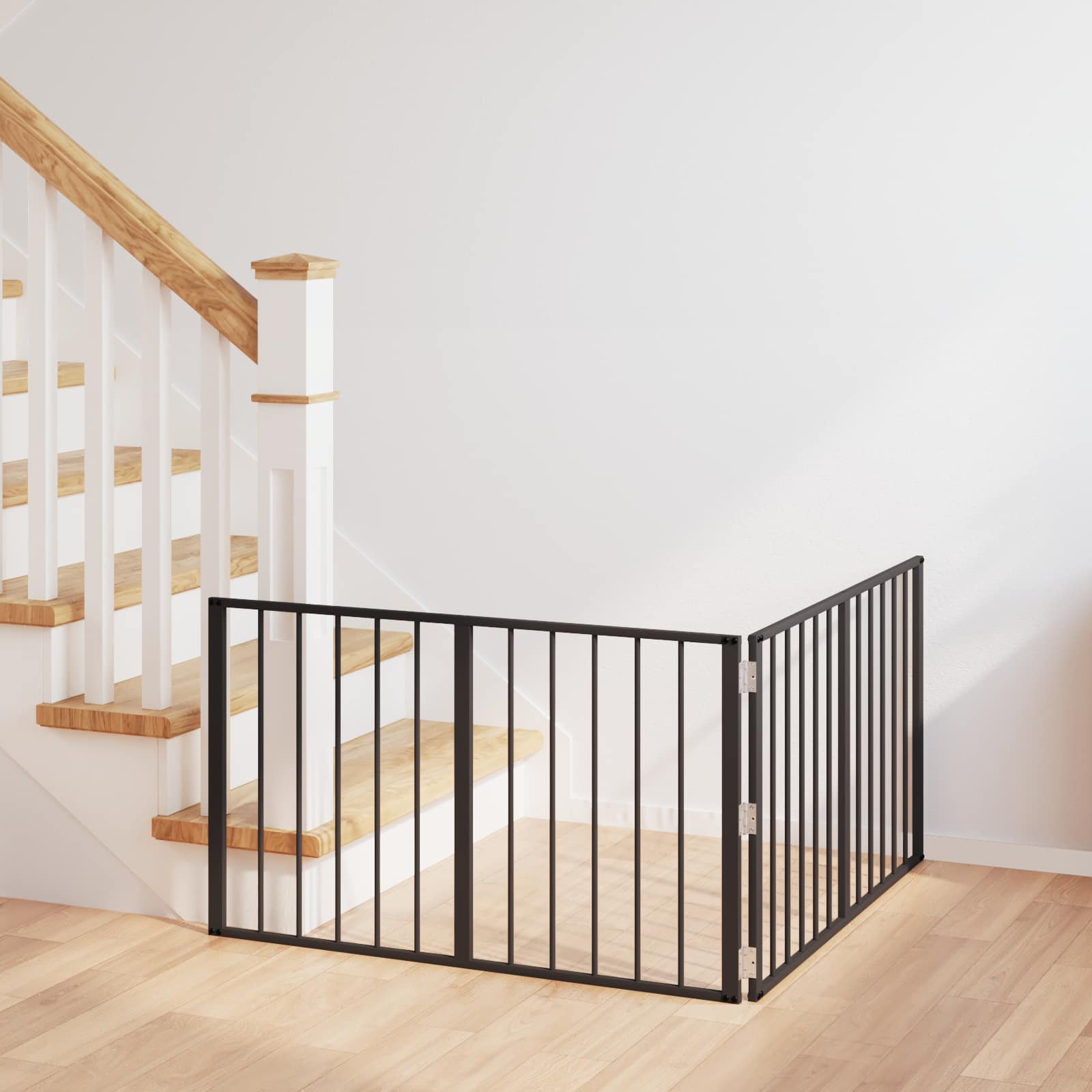 vidaXL Hondenhek 6 pcs Zwart 100 x 100 cm Gegalvaniseerd staal