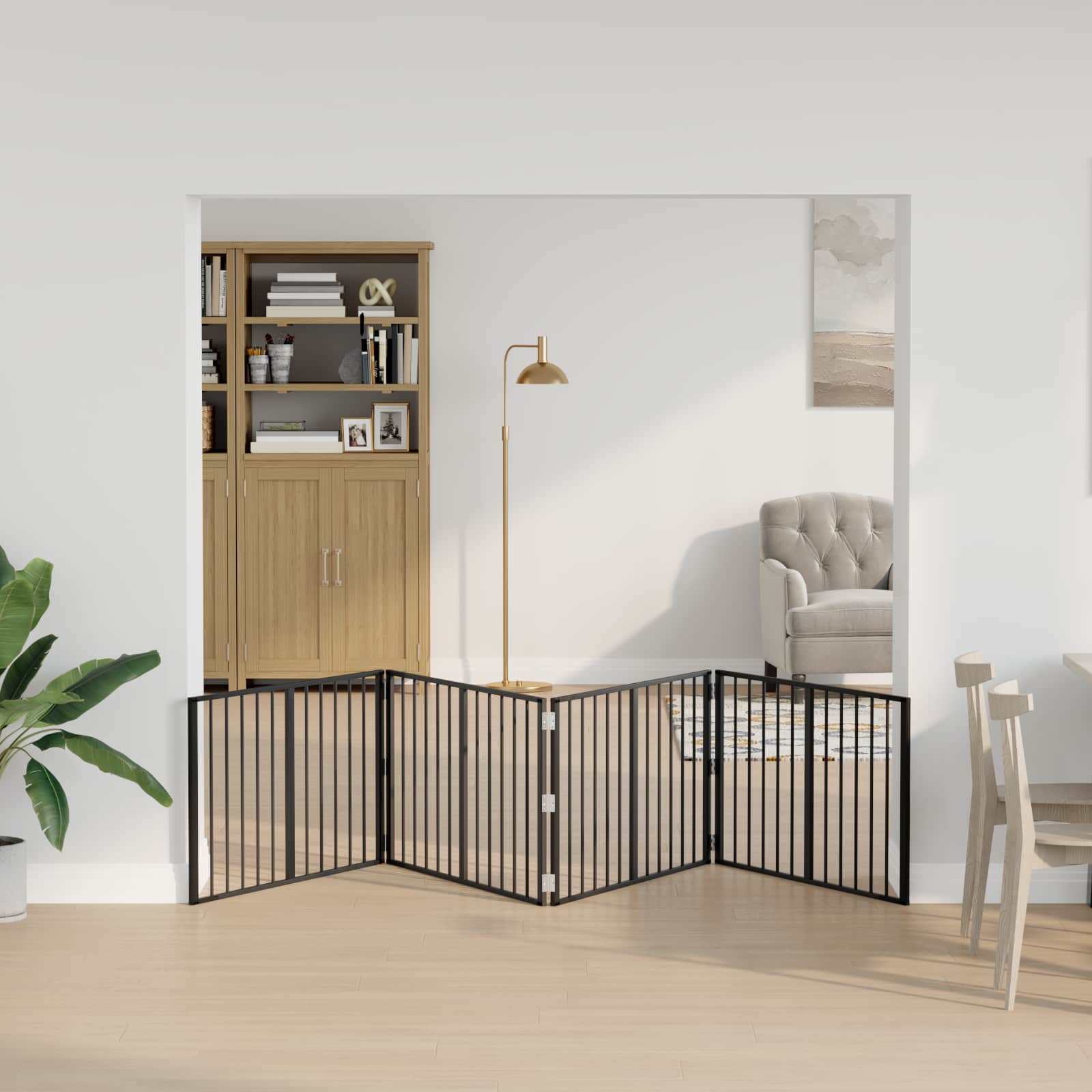 vidaXL Hondenhek 6 pcs Zwart 100 x 100 cm Gegalvaniseerd staal