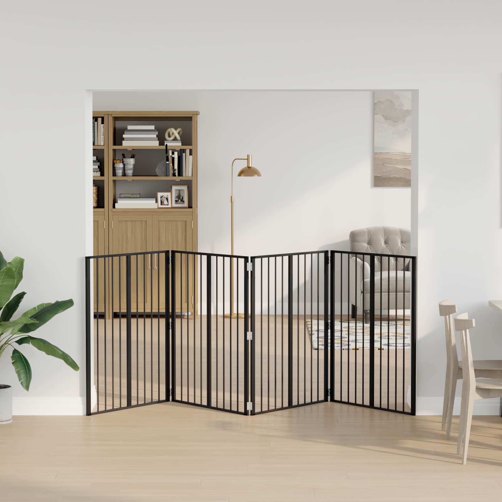 vidaXL Hondenhek 6 pcs Zwart 100 x 100 cm Gegalvaniseerd staal