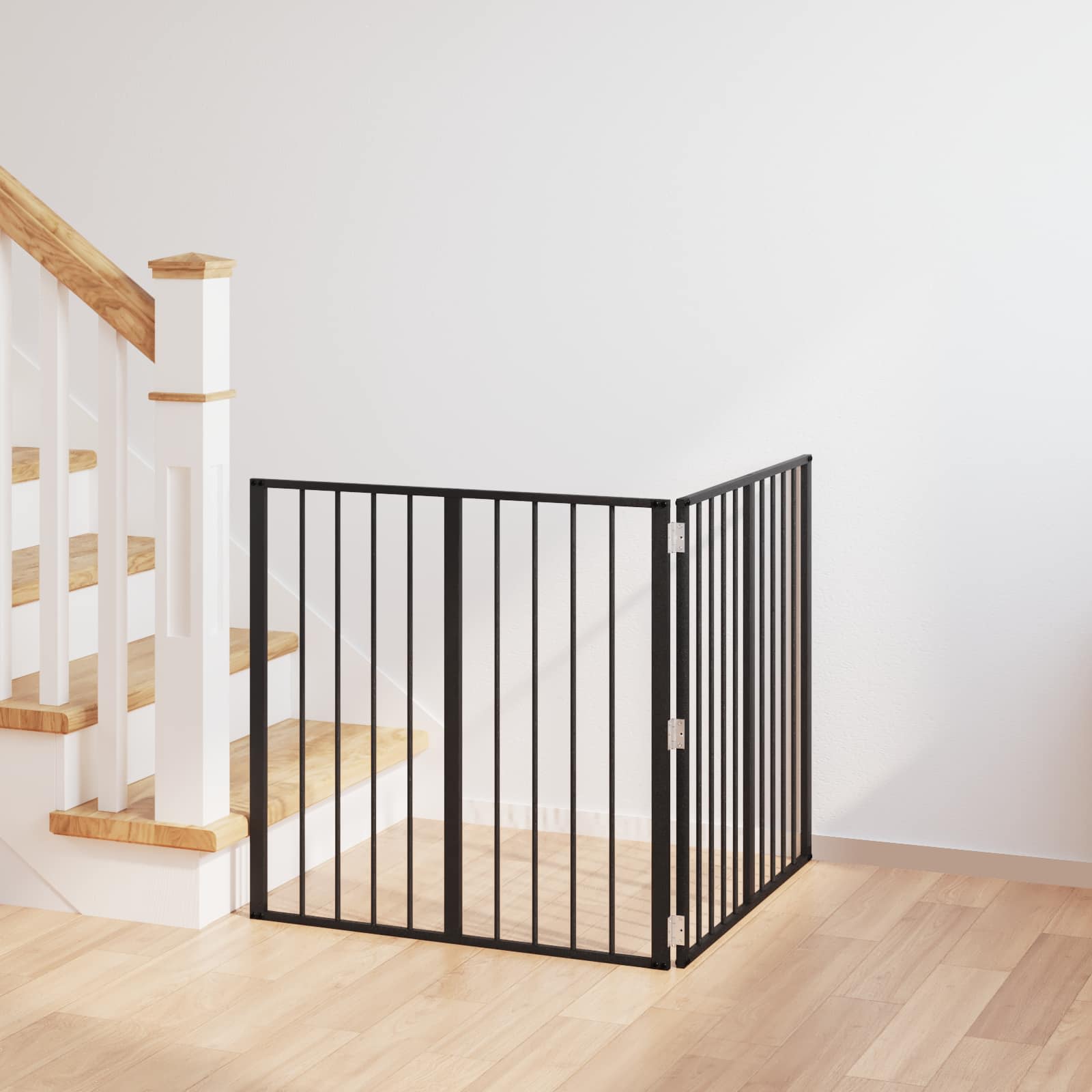 vidaXL Hondenhek 6 pcs Zwart 100 x 100 cm Gegalvaniseerd staal