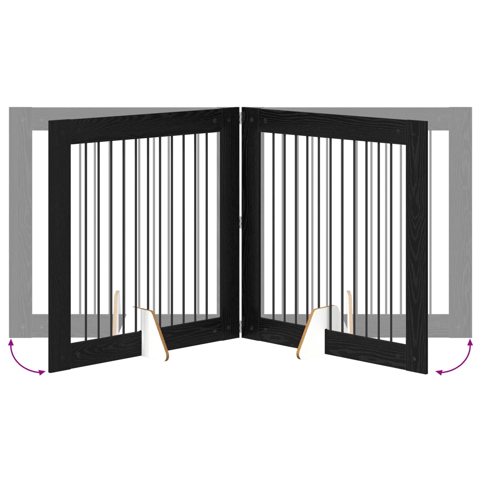 vidaXL Honden Playpen 2 pcs Grijze Sonoma 100 x 100 cm