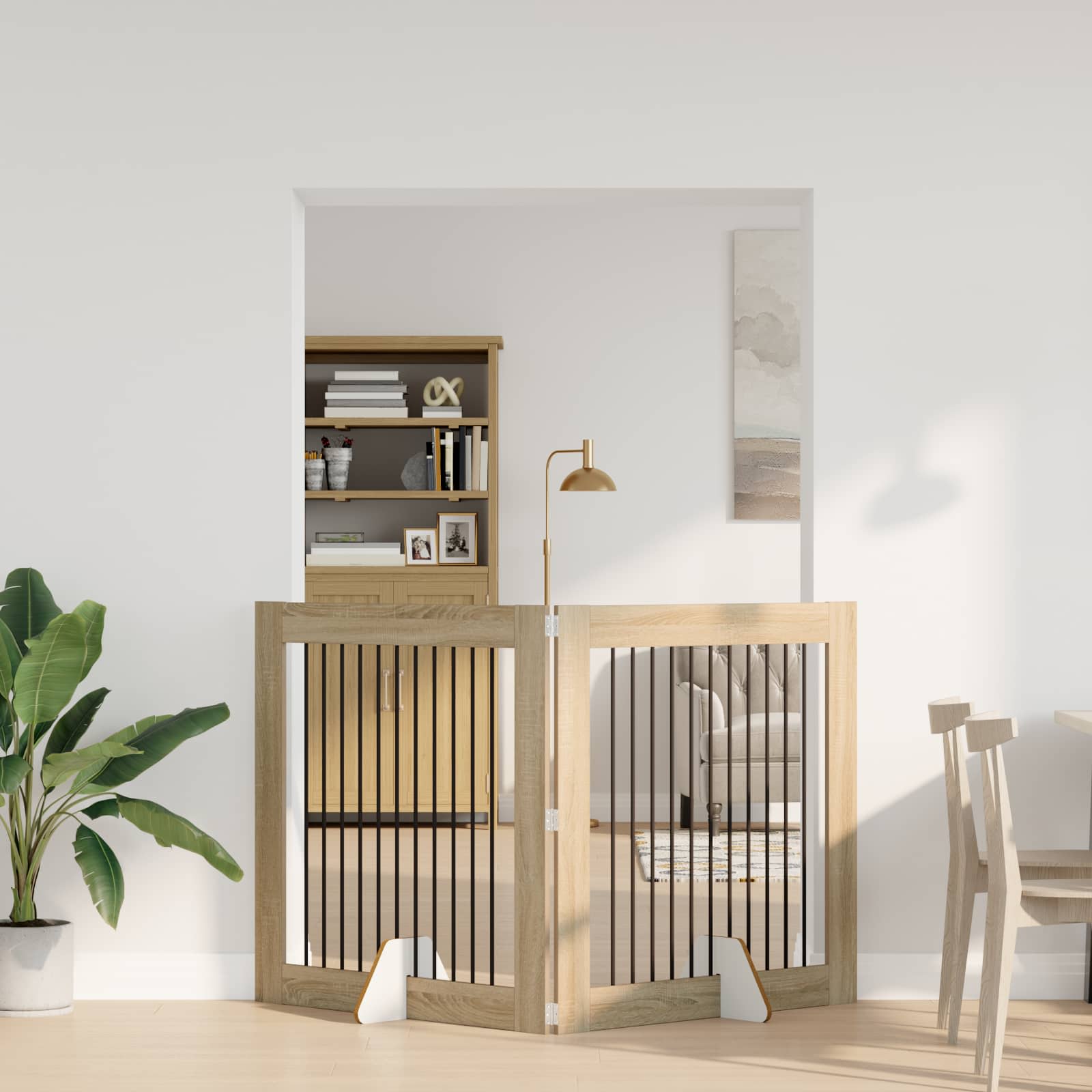 vidaXL Honden Playpen 2 pcs Grijze Sonoma 100 x 100 cm