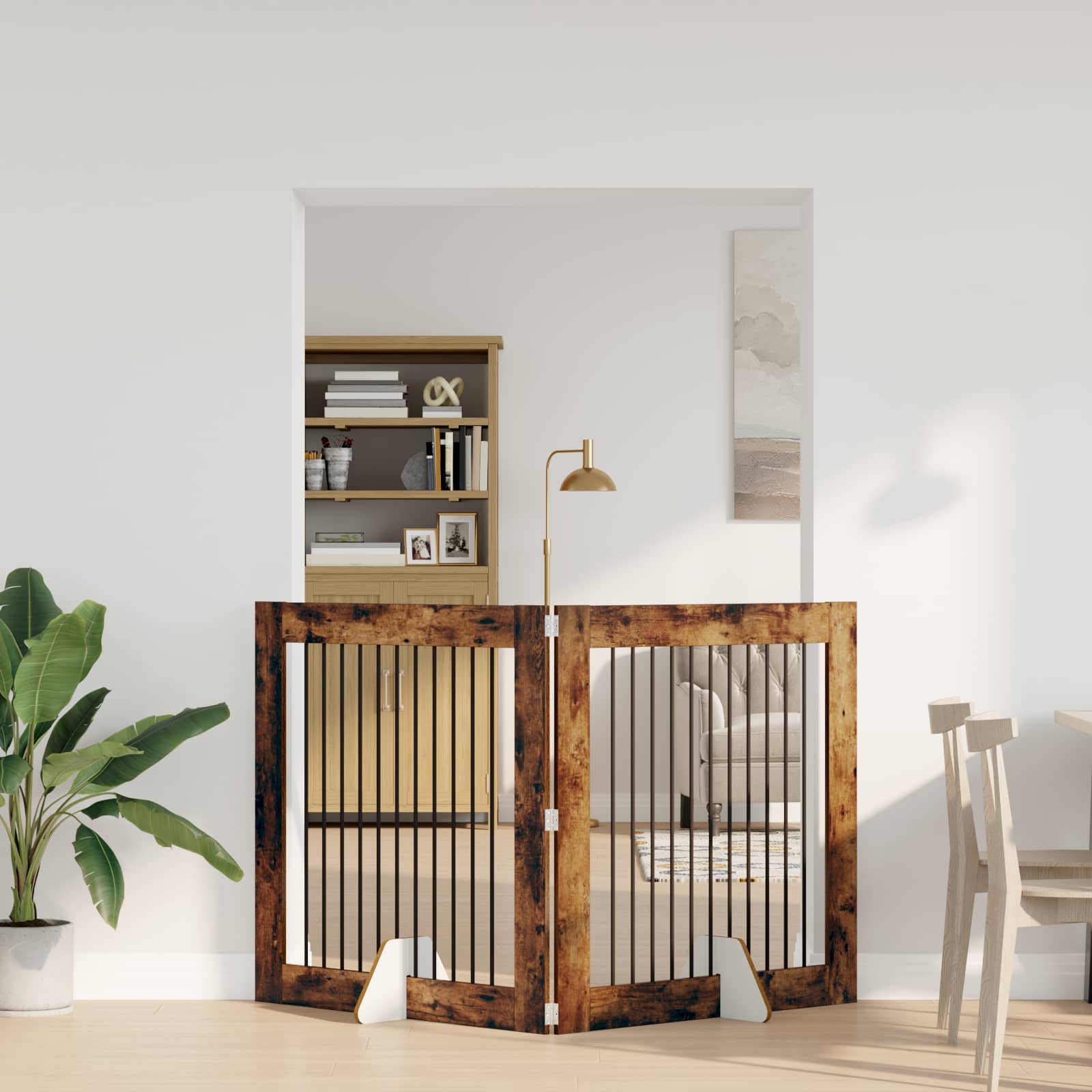 vidaXL Honden Playpen 2 pcs Grijze Sonoma 100 x 100 cm
