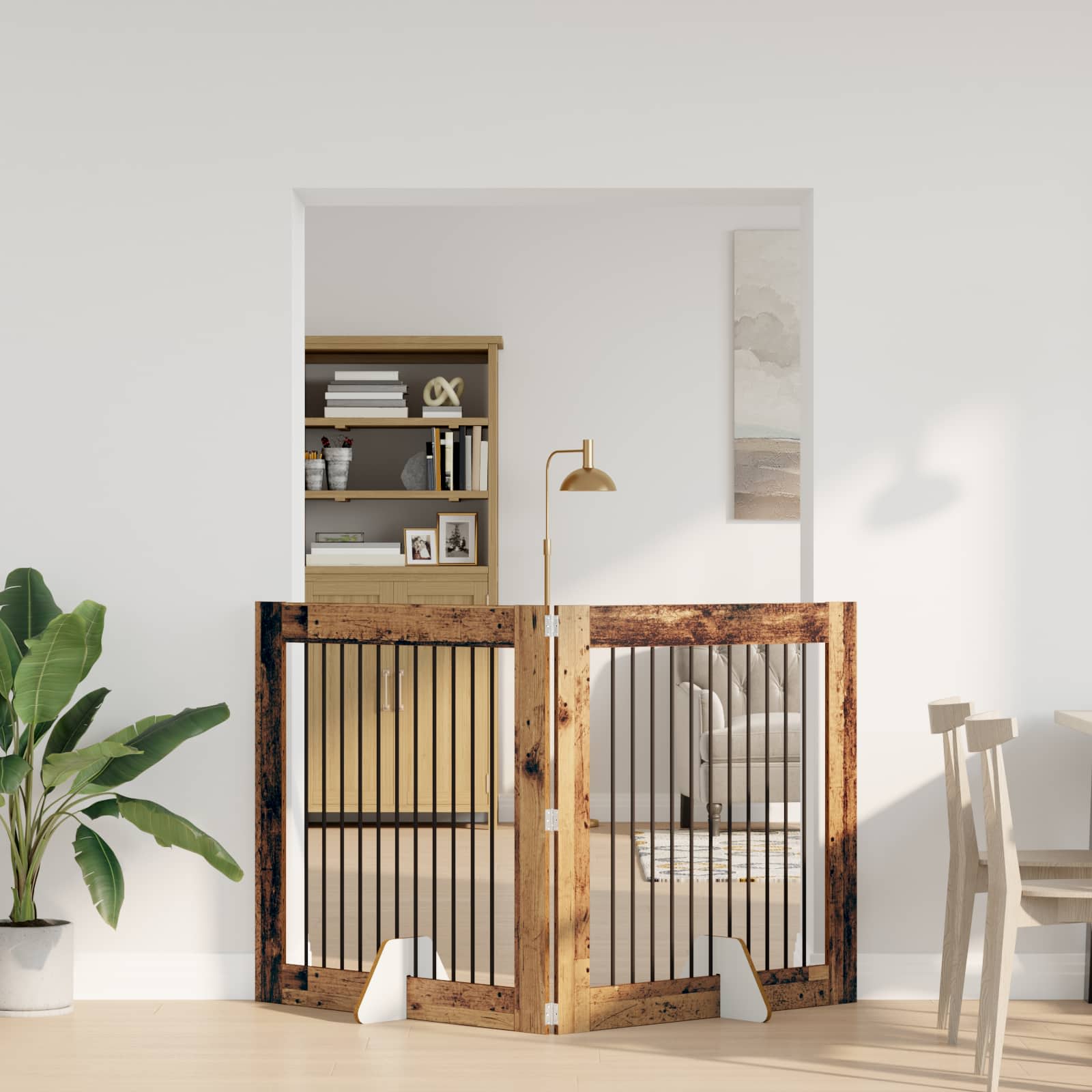 vidaXL Honden Playpen 2 pcs Grijze Sonoma 100 x 100 cm
