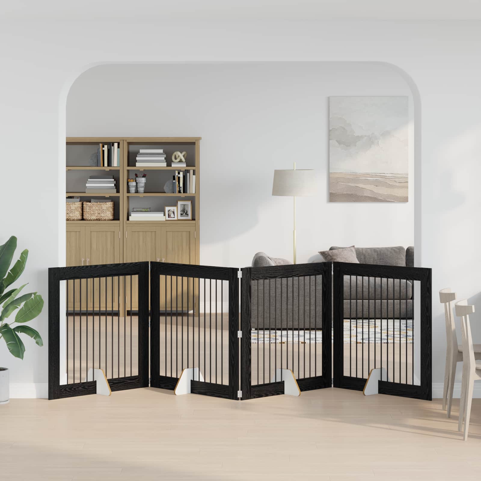 vidaXL Honden Playpen 2 pcs Grijze Sonoma 100 x 100 cm