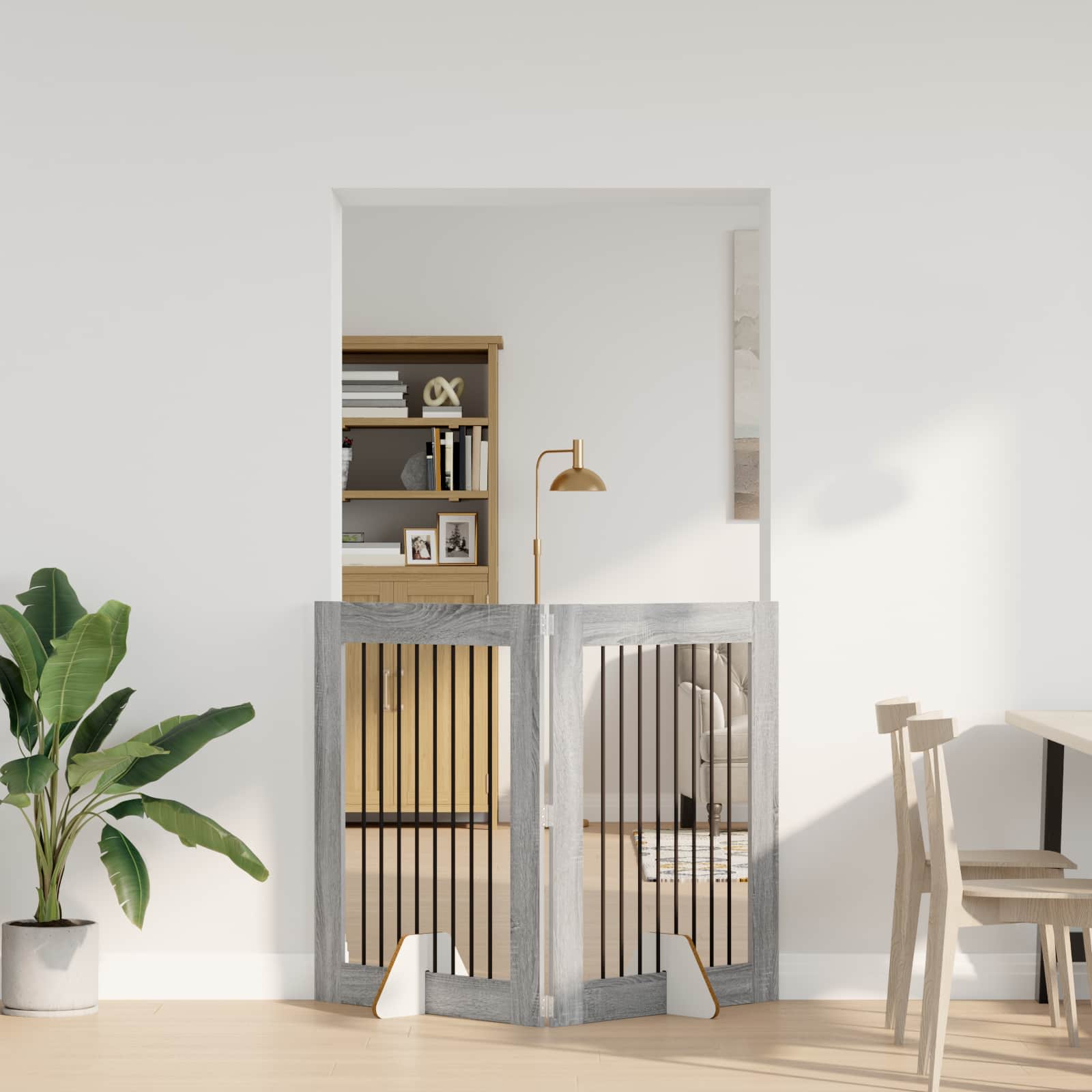 vidaXL Honden Playpen 2 pcs Grijze Sonoma 100 x 100 cm