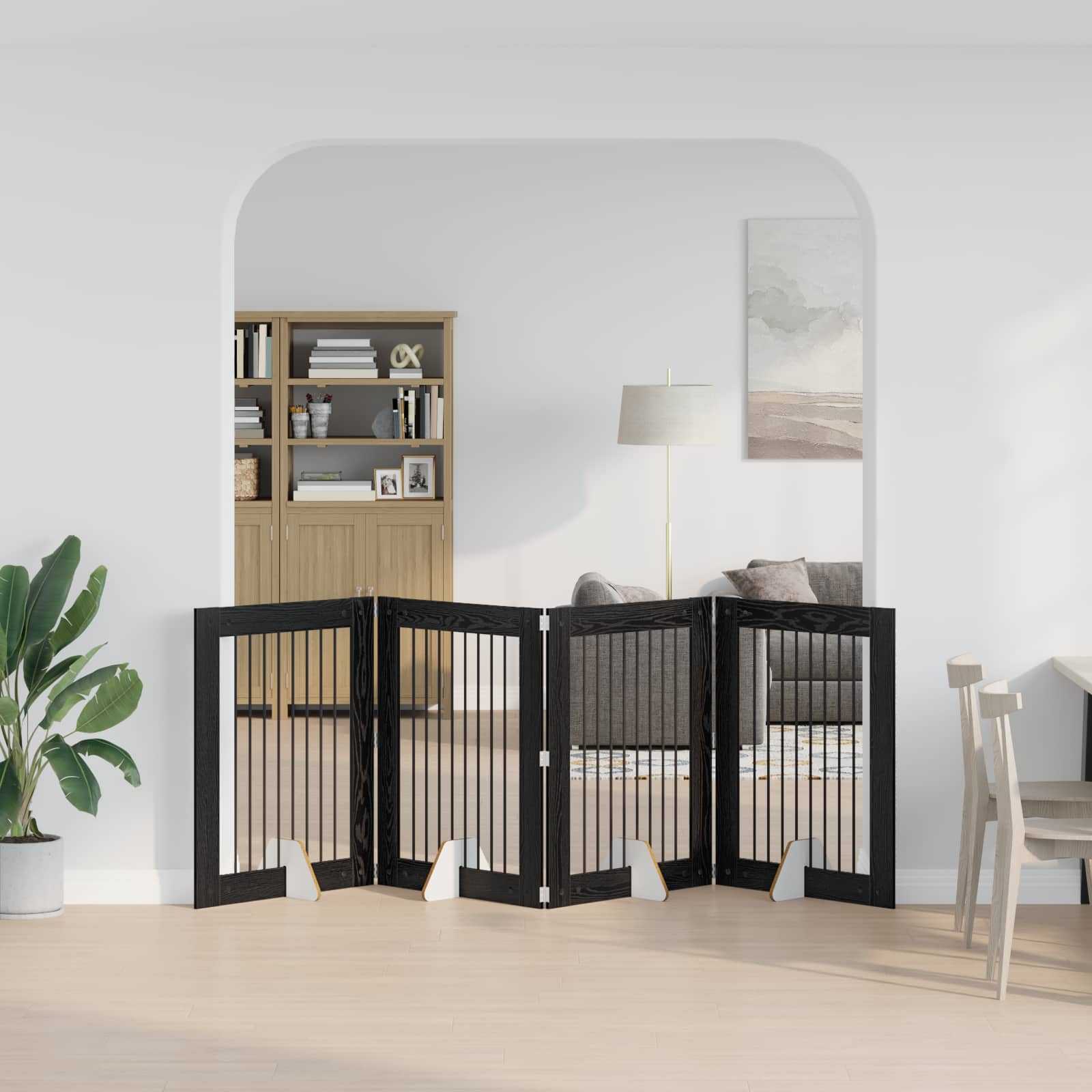 vidaXL Honden Playpen 2 pcs Grijze Sonoma 100 x 100 cm