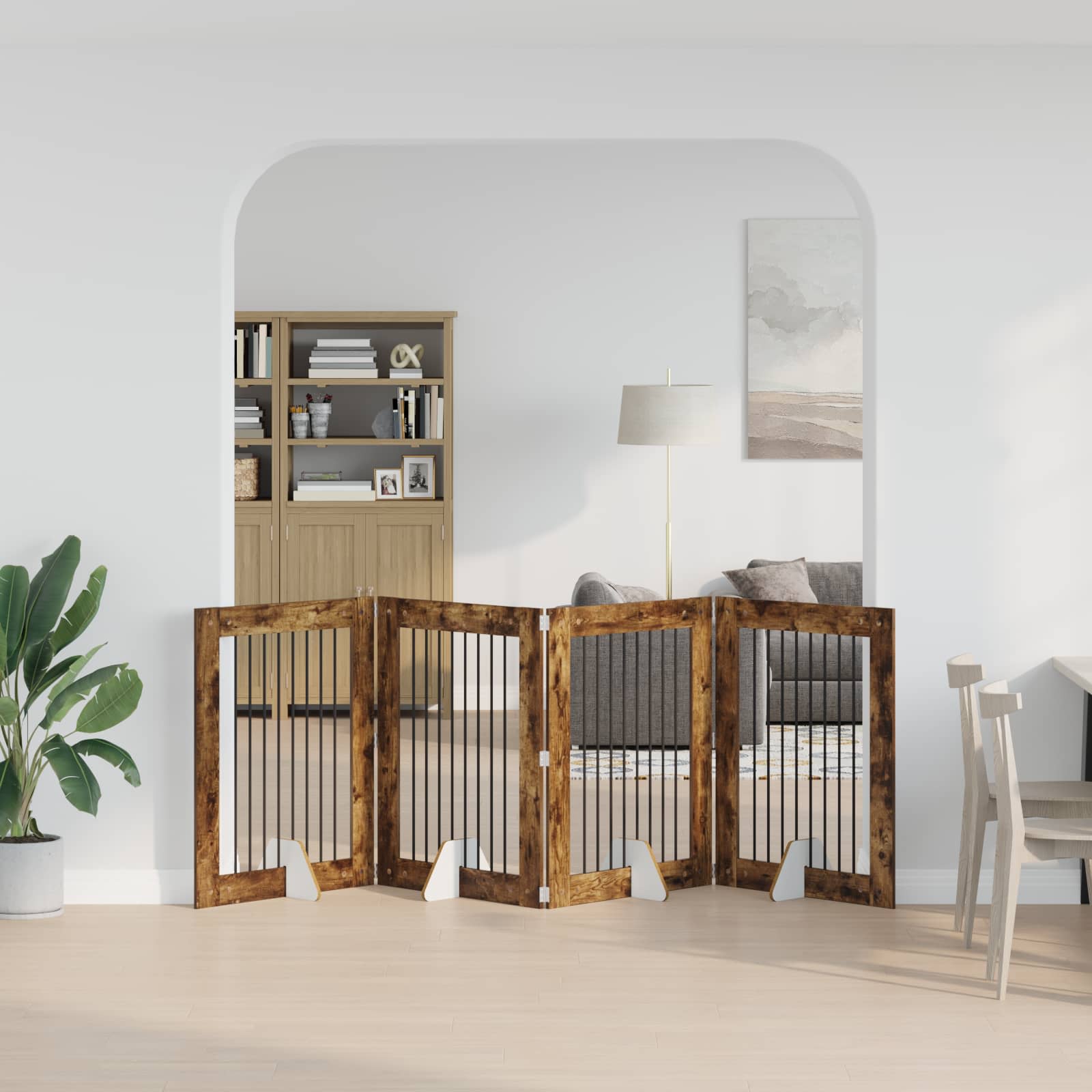 vidaXL Honden Playpen 2 pcs Grijze Sonoma 100 x 100 cm