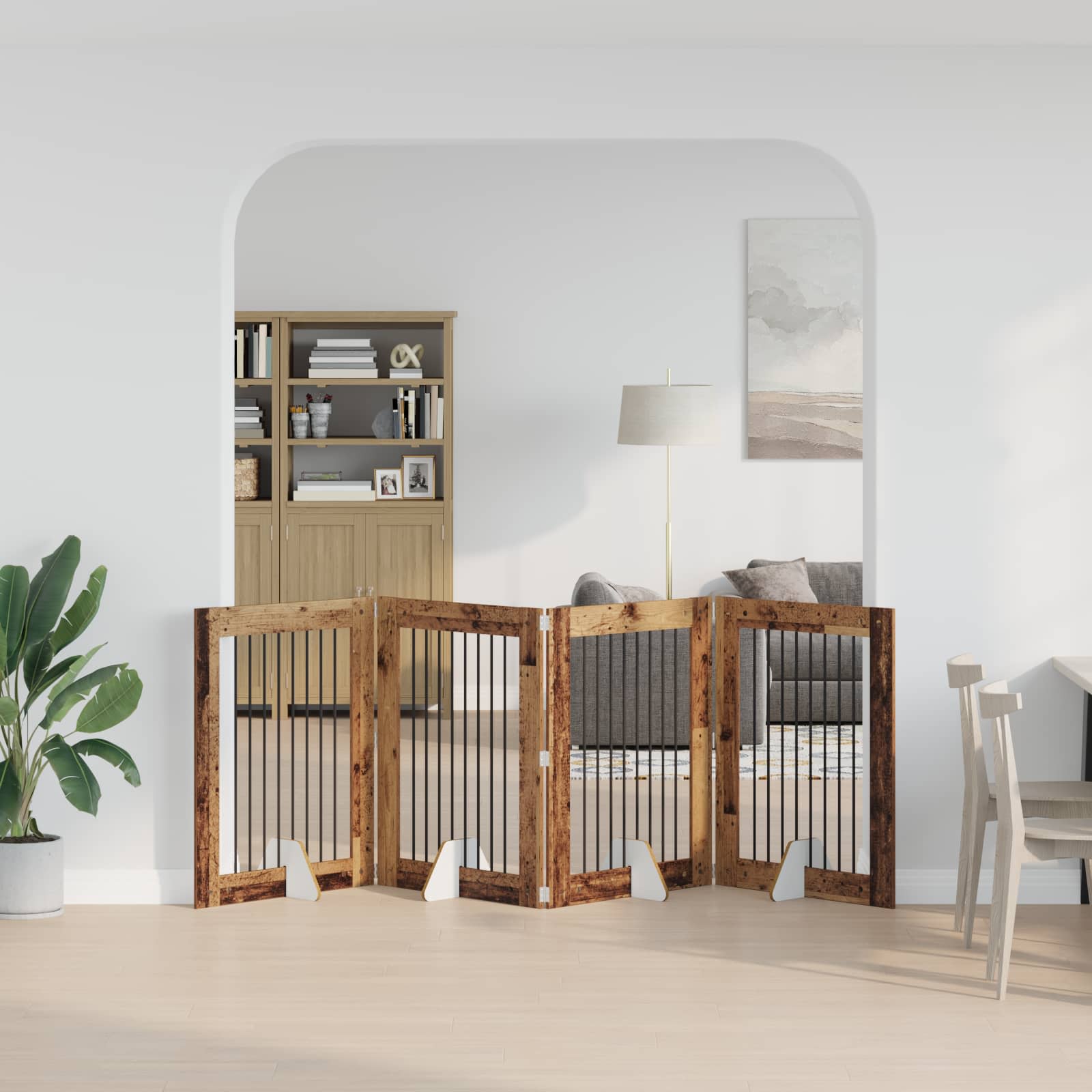 vidaXL Honden Playpen 2 pcs Grijze Sonoma 100 x 100 cm