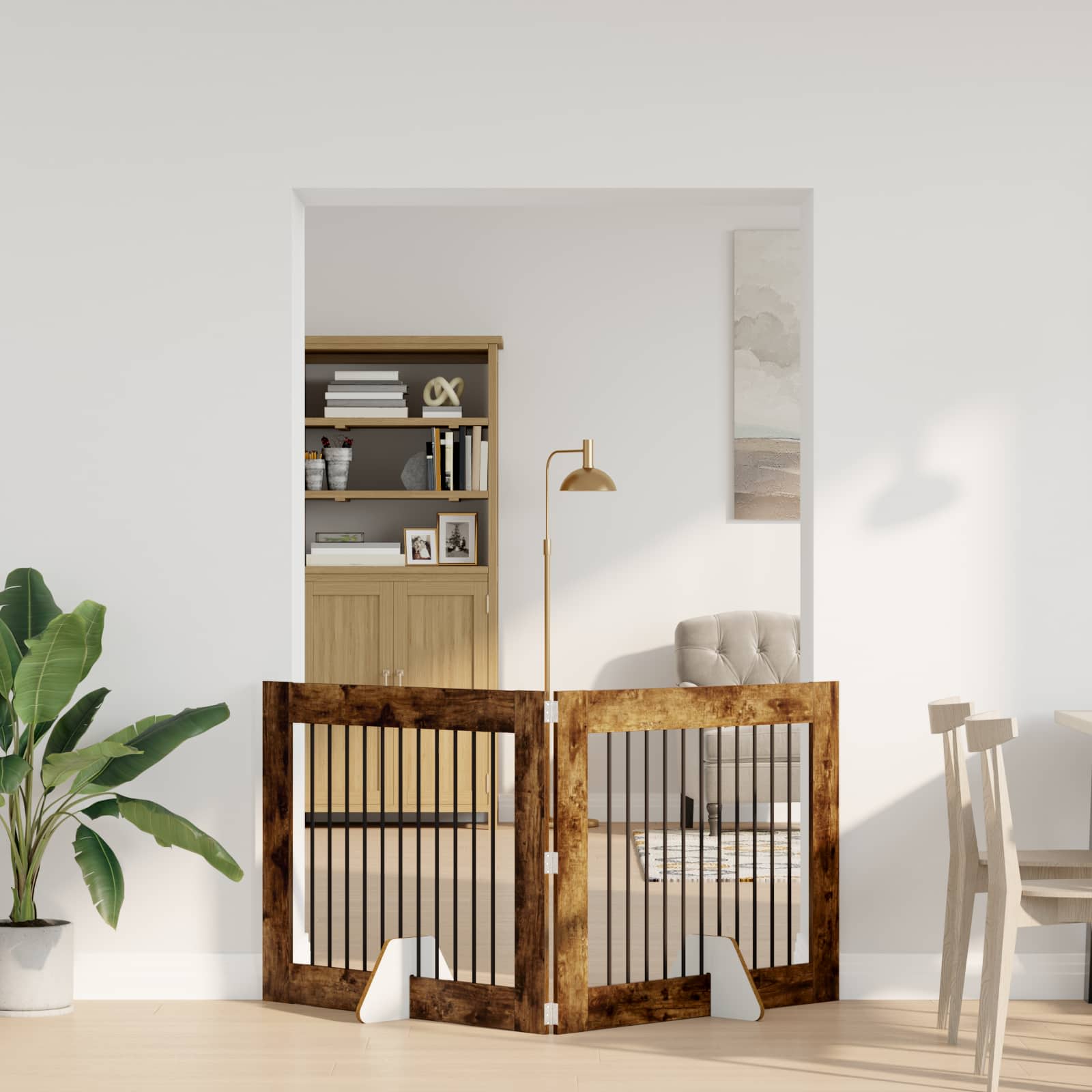 vidaXL Honden Playpen 2 pcs Grijze Sonoma 100 x 100 cm