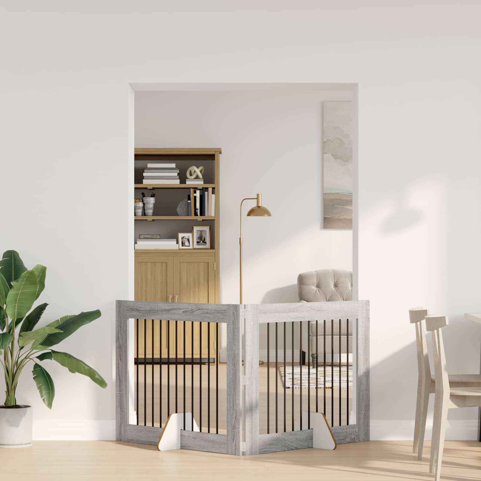 vidaXL Honden Playpen 2 pcs Grijze Sonoma 100 x 100 cm