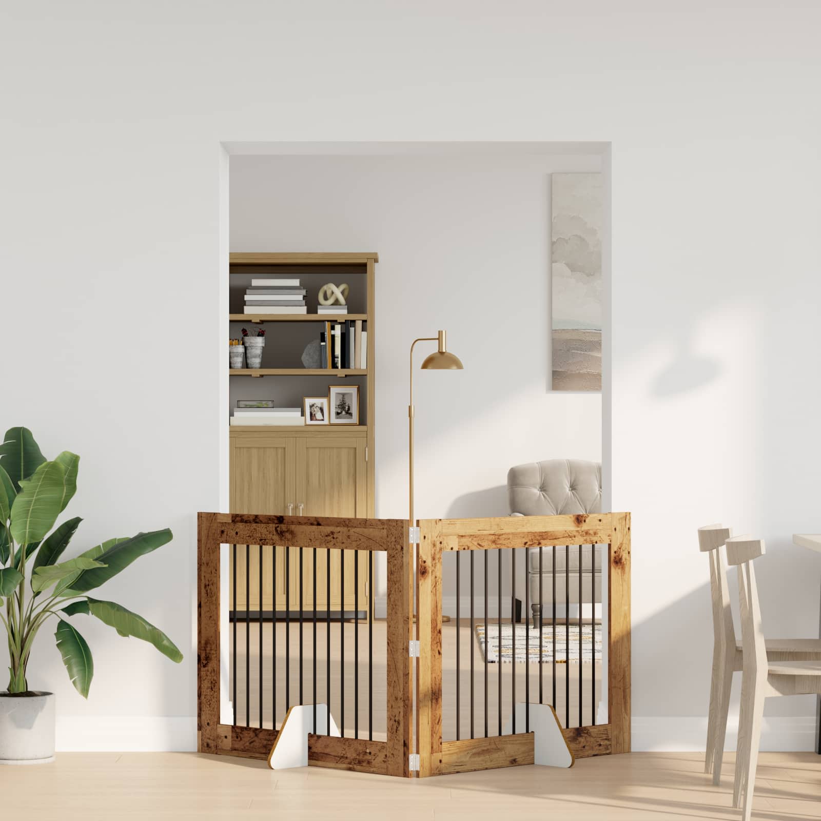 vidaXL Honden Playpen 2 pcs Grijze Sonoma 100 x 100 cm