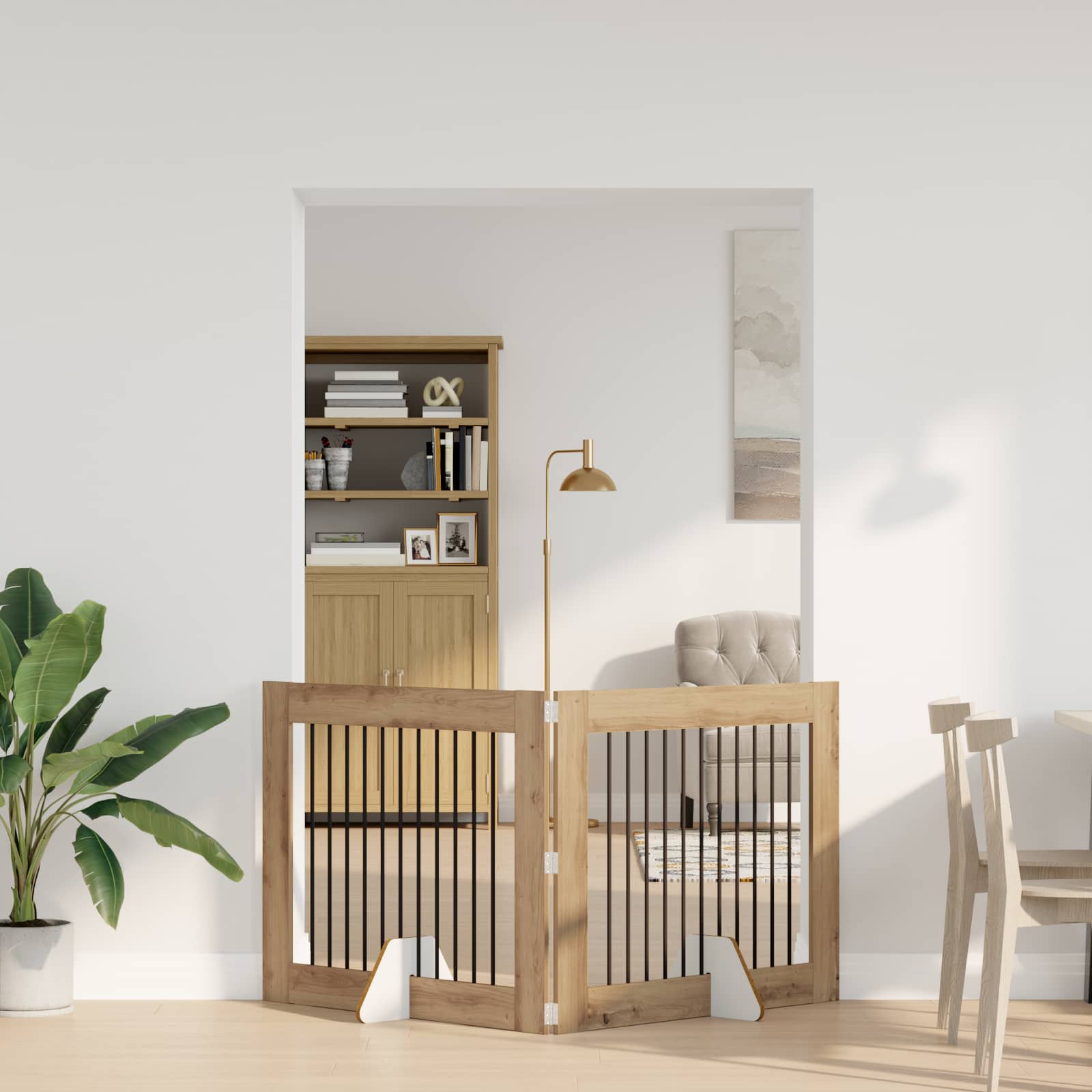 vidaXL Honden Playpen 2 pcs Grijze Sonoma 100 x 100 cm