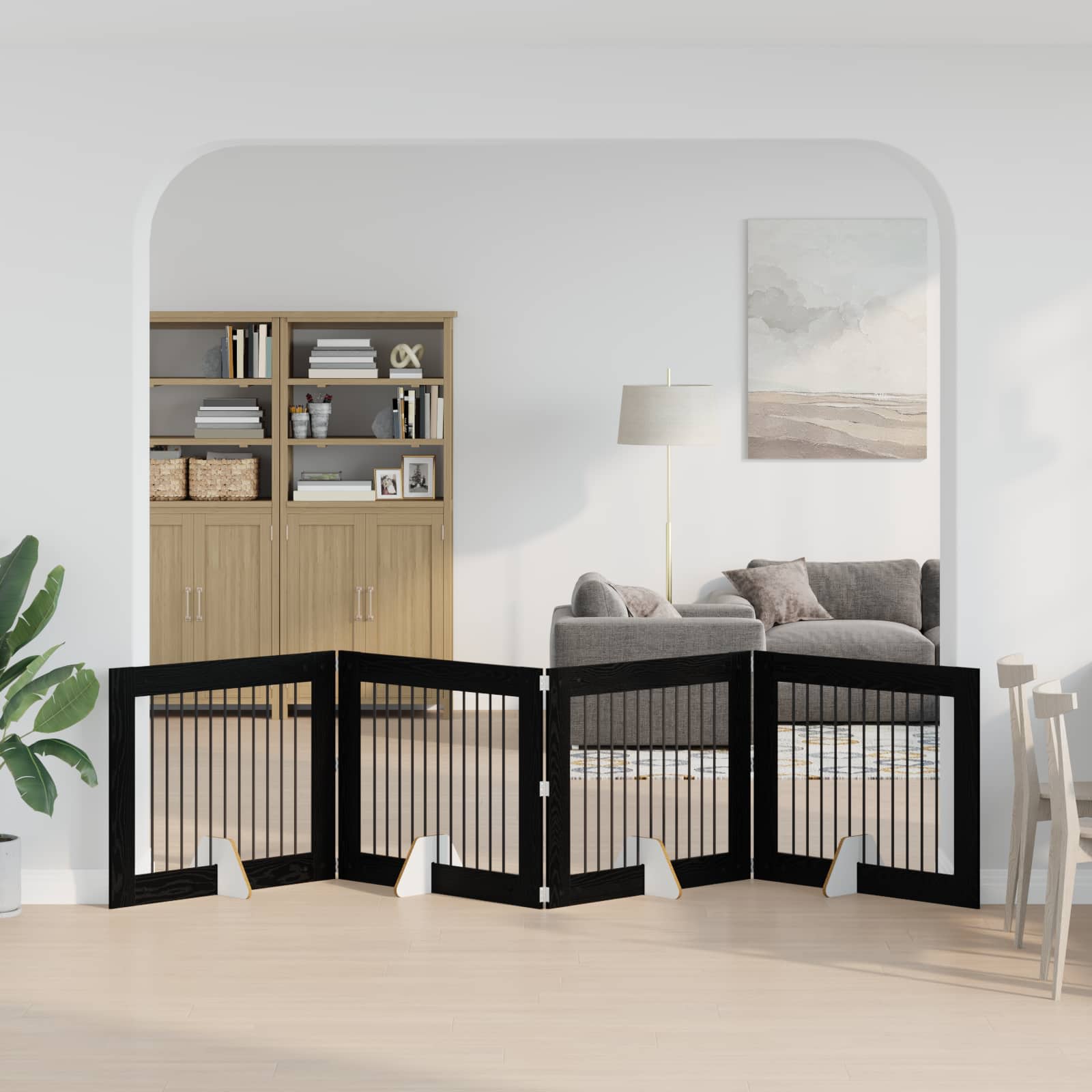 vidaXL Honden Playpen 2 pcs Grijze Sonoma 100 x 100 cm