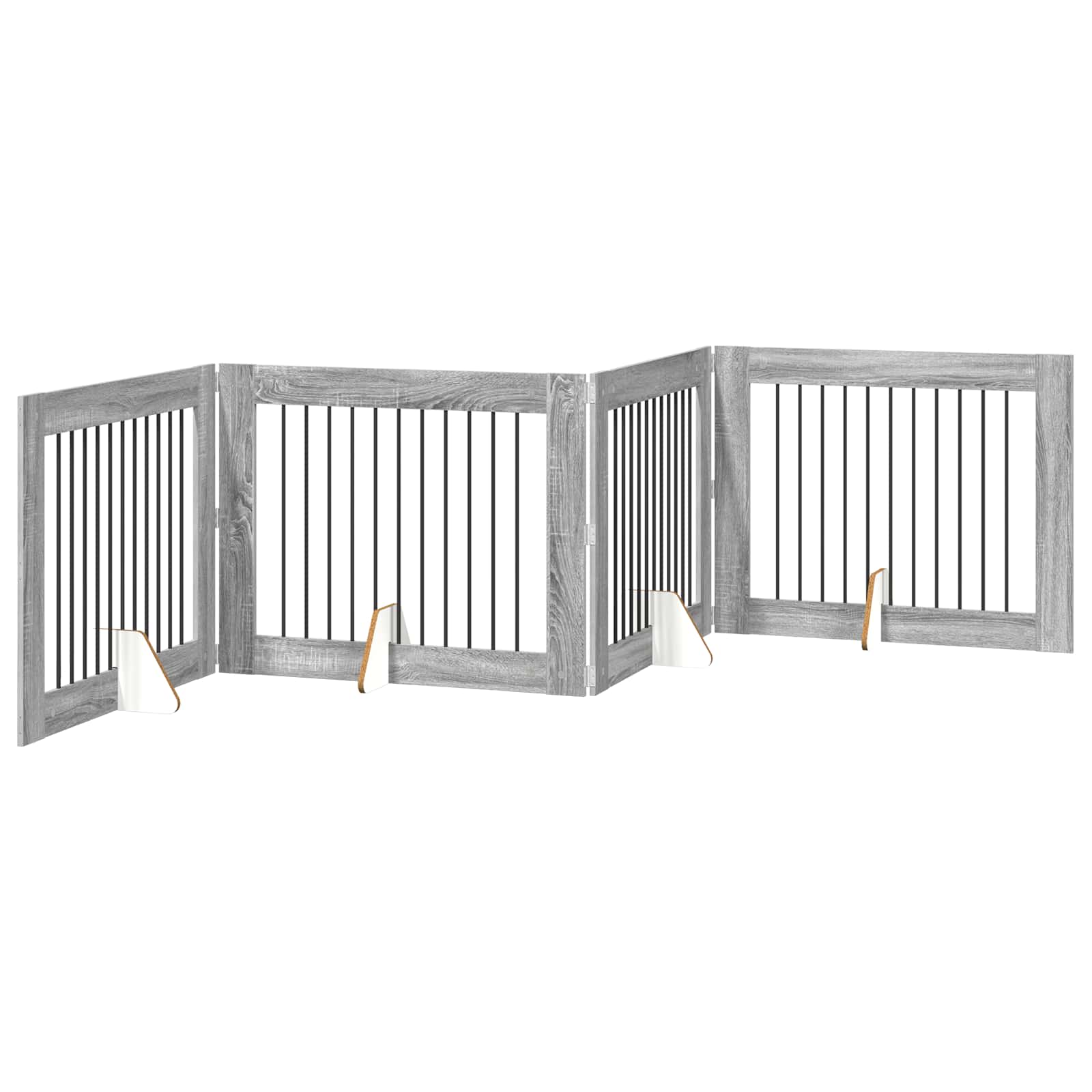 vidaXL Honden Playpen 2 pcs Grijze Sonoma 100 x 100 cm