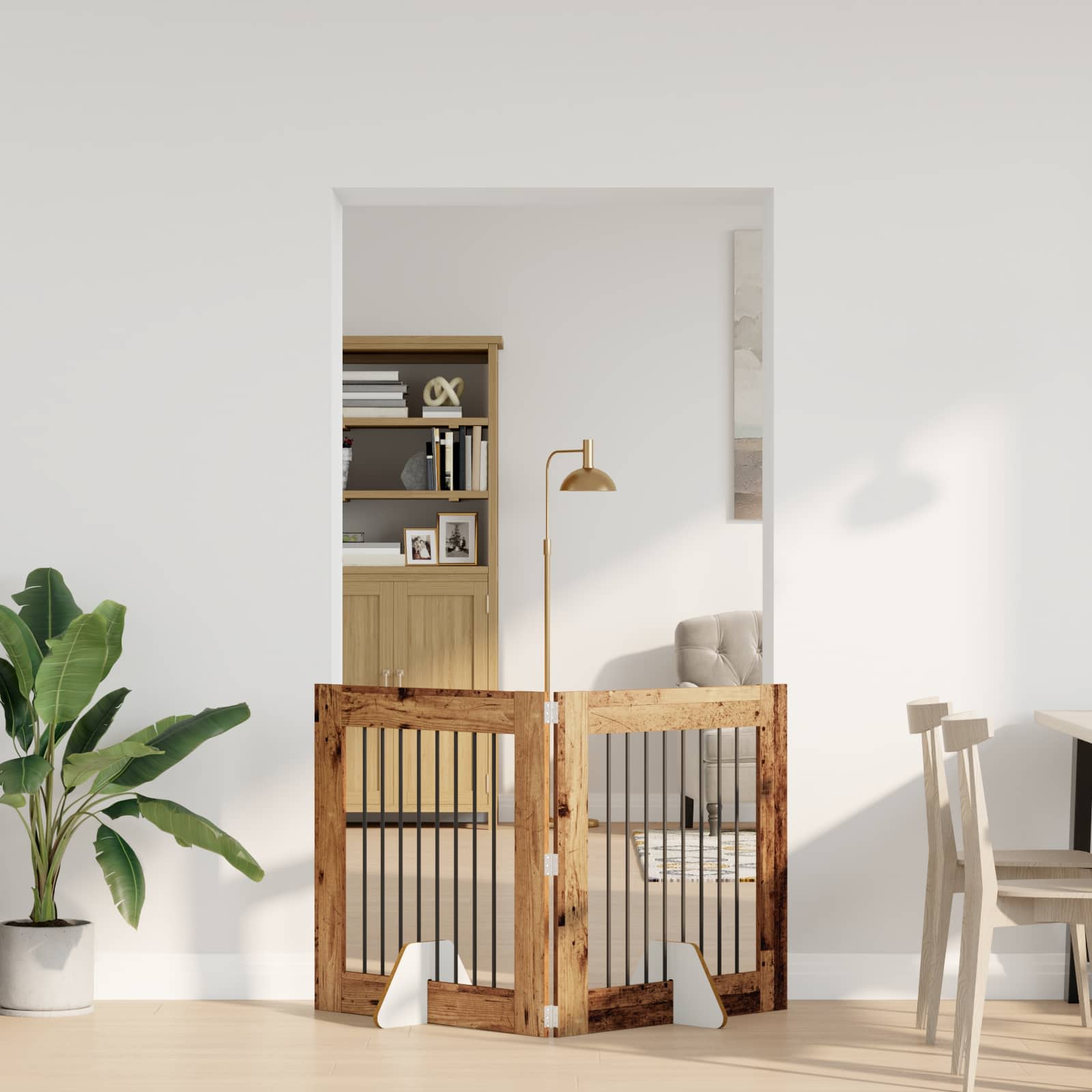 vidaXL Honden Playpen 2 pcs Grijze Sonoma 100 x 100 cm