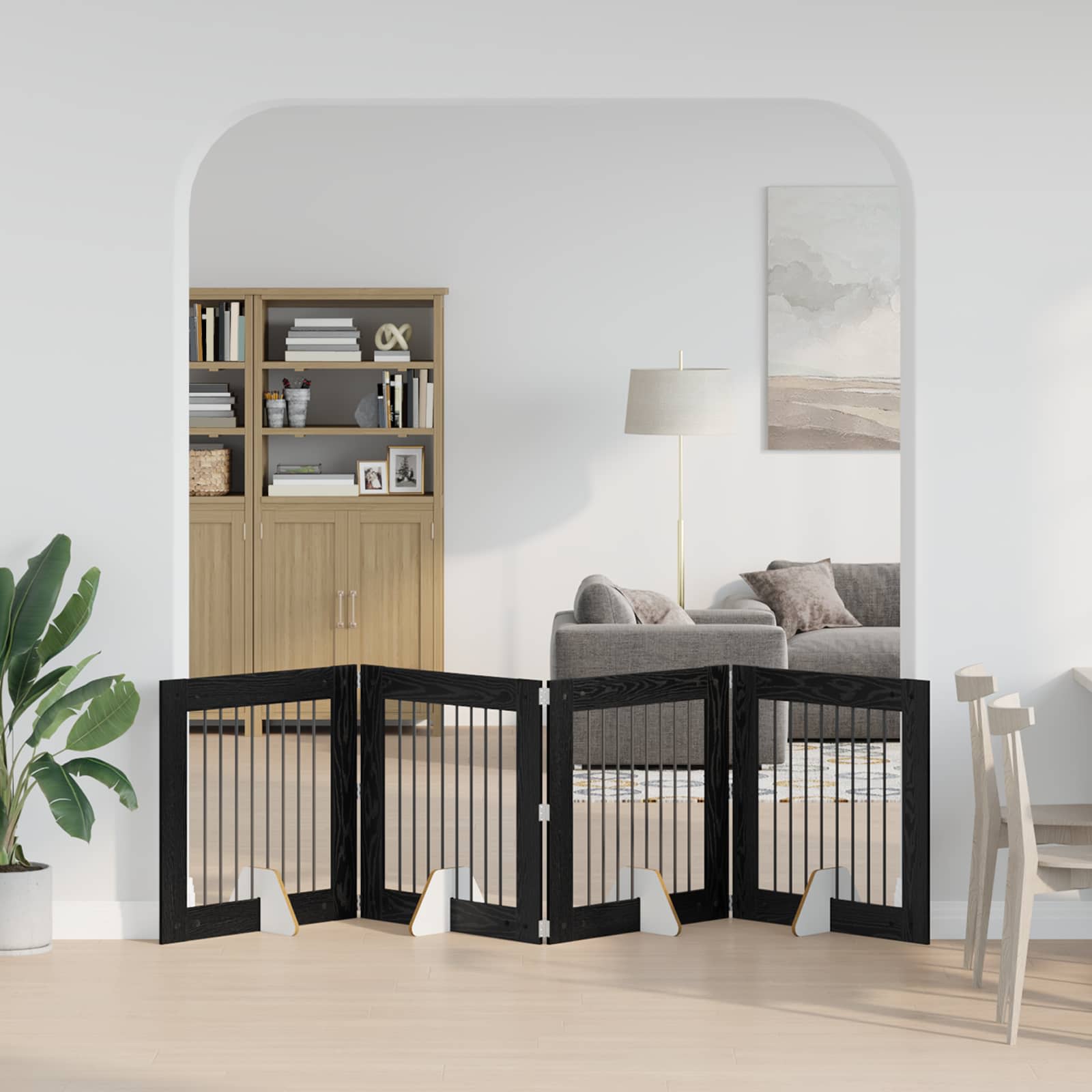 vidaXL Honden Playpen 2 pcs Grijze Sonoma 100 x 100 cm