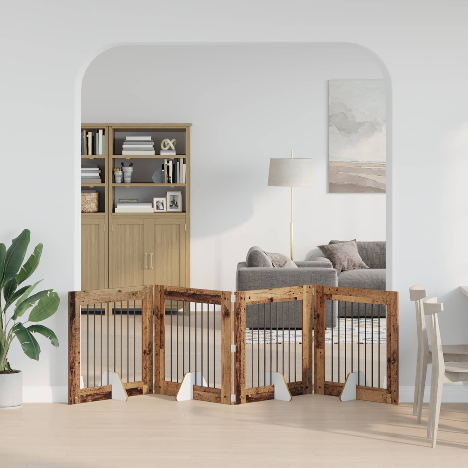 vidaXL Honden Playpen 2 pcs Grijze Sonoma 100 x 100 cm