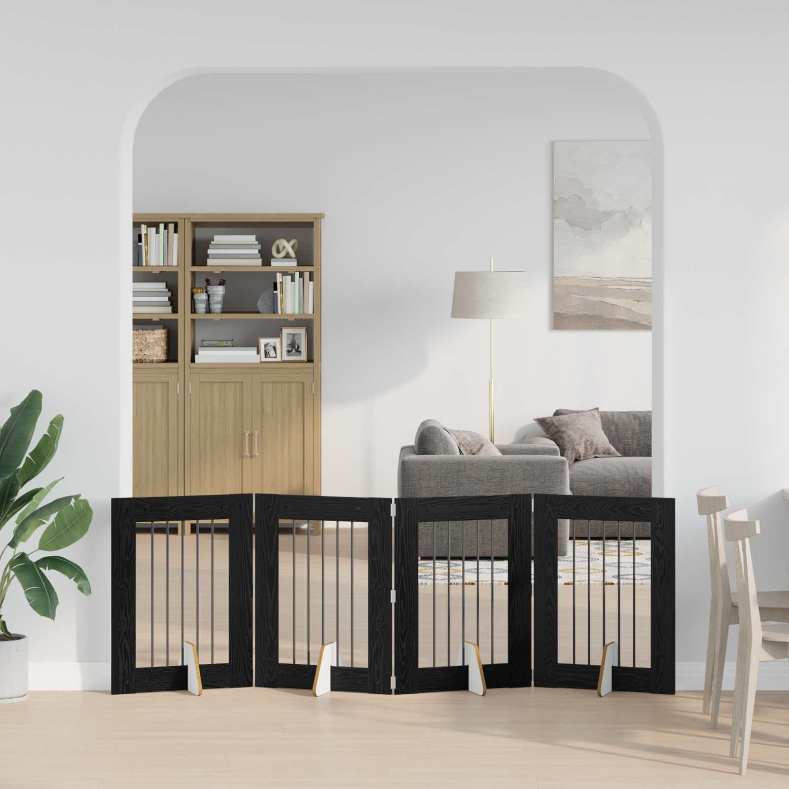 vidaXL Honden Playpen 2 pcs Grijze Sonoma 100 x 100 cm