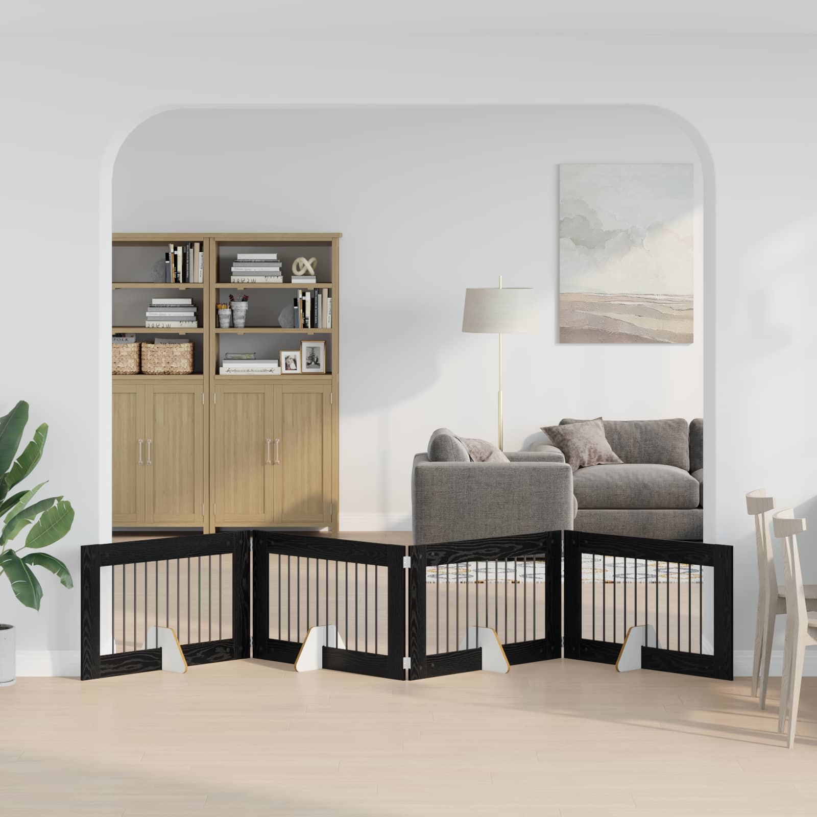 vidaXL Honden Playpen 2 pcs Grijze Sonoma 100 x 100 cm