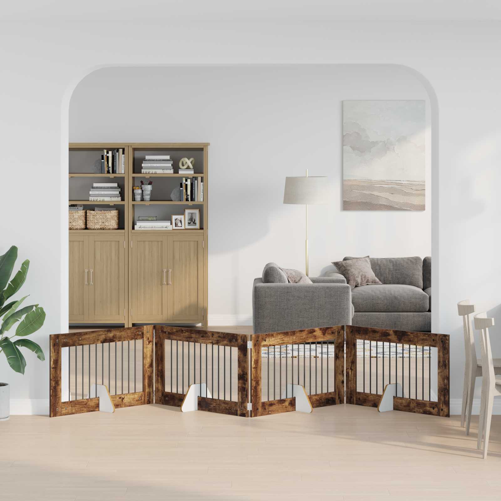 vidaXL Honden Playpen 2 pcs Grijze Sonoma 100 x 100 cm