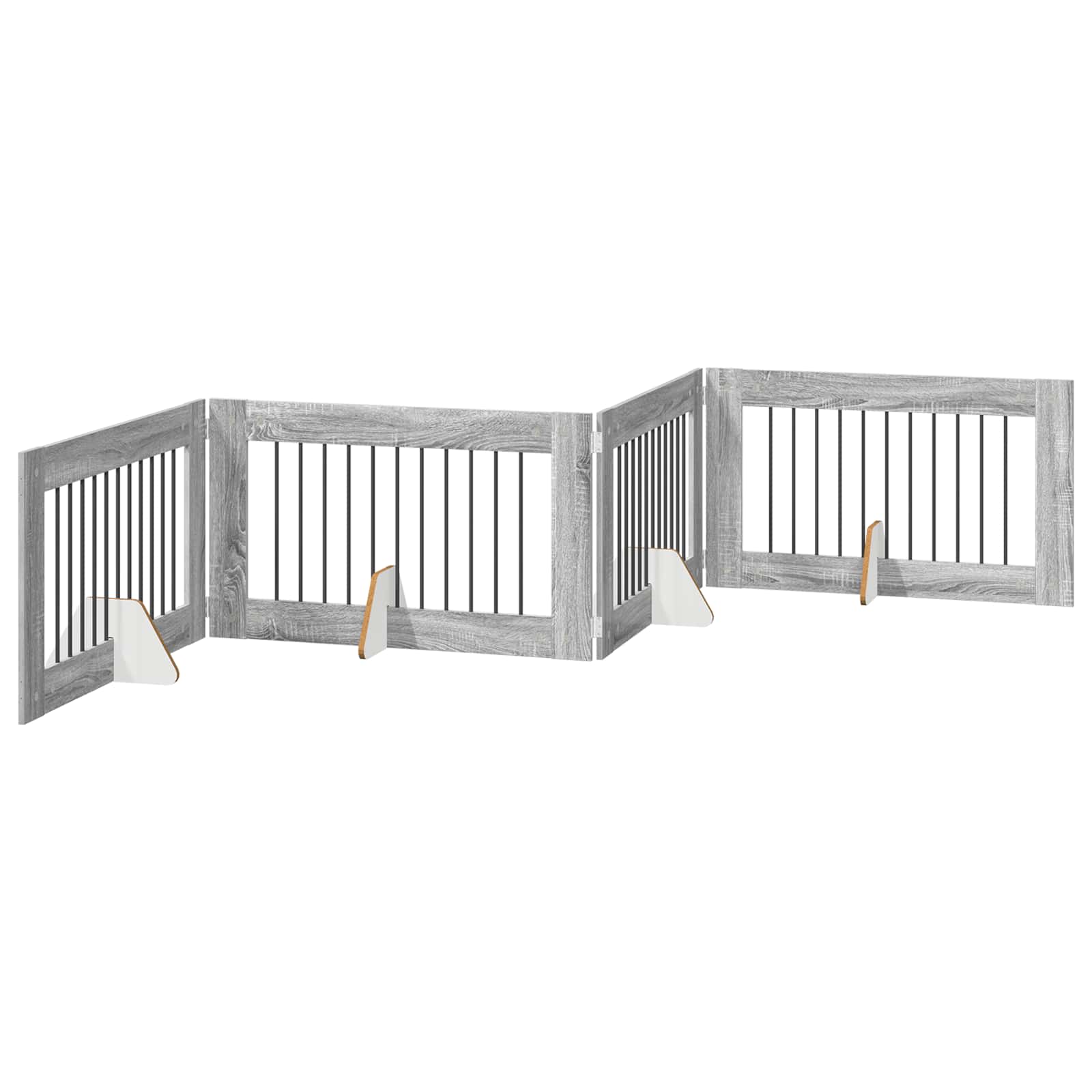 vidaXL Honden Playpen 2 pcs Grijze Sonoma 100 x 100 cm