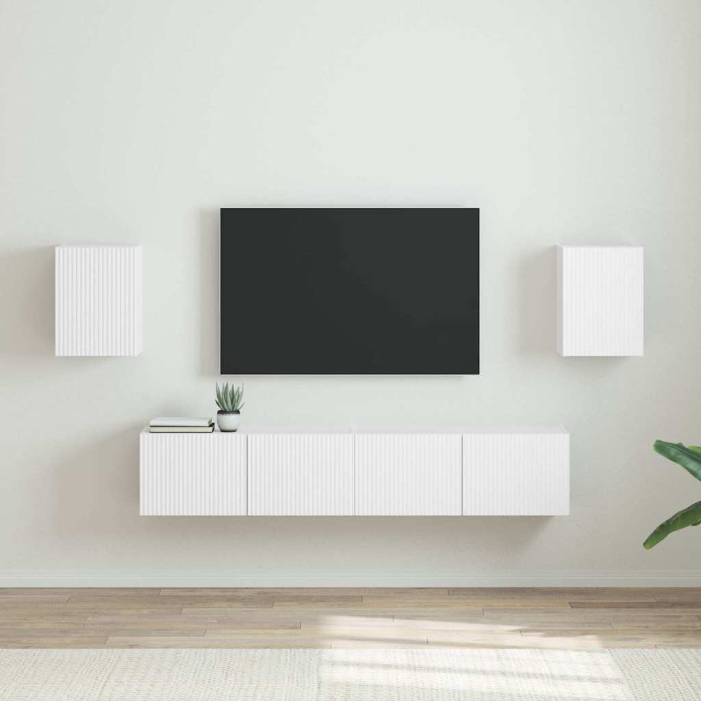 vidaXL TV Wandkast Wandgemonteerd Wit 30 x 31 x 40 cm Bewerkt hout
