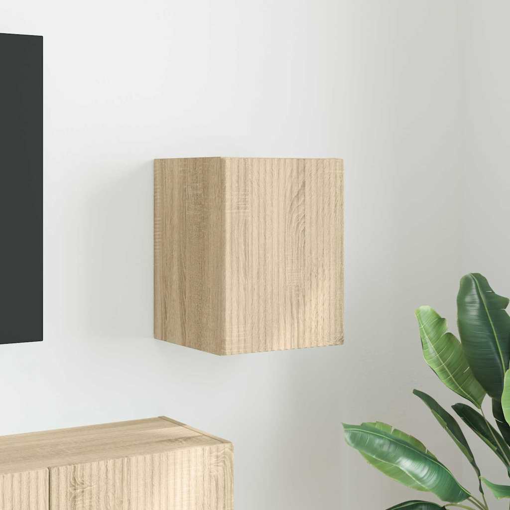 vidaXL TV Wandkast Wandgemonteerd Wit 30 x 31 x 40 cm Bewerkt hout