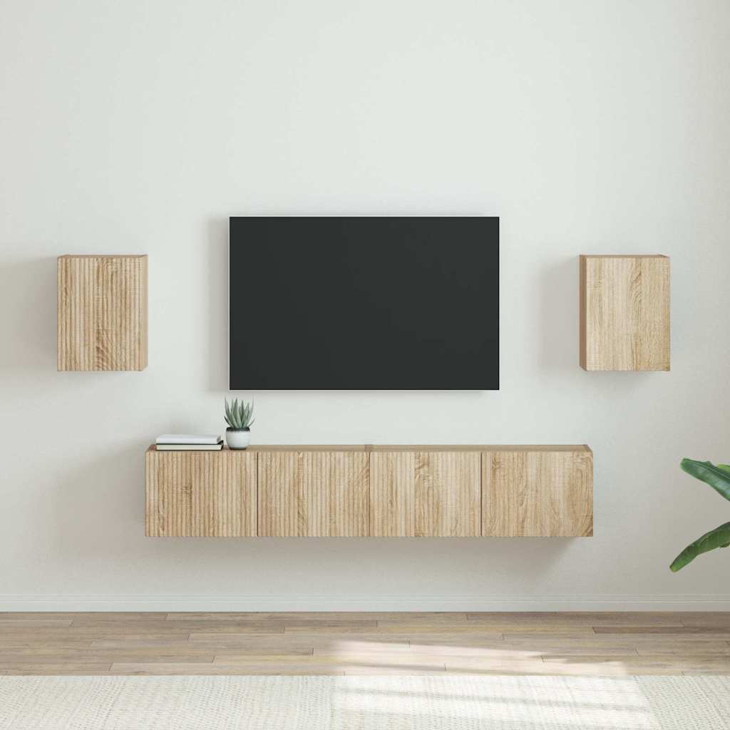 vidaXL TV Wandkast Wandgemonteerd Wit 30 x 31 x 40 cm Bewerkt hout