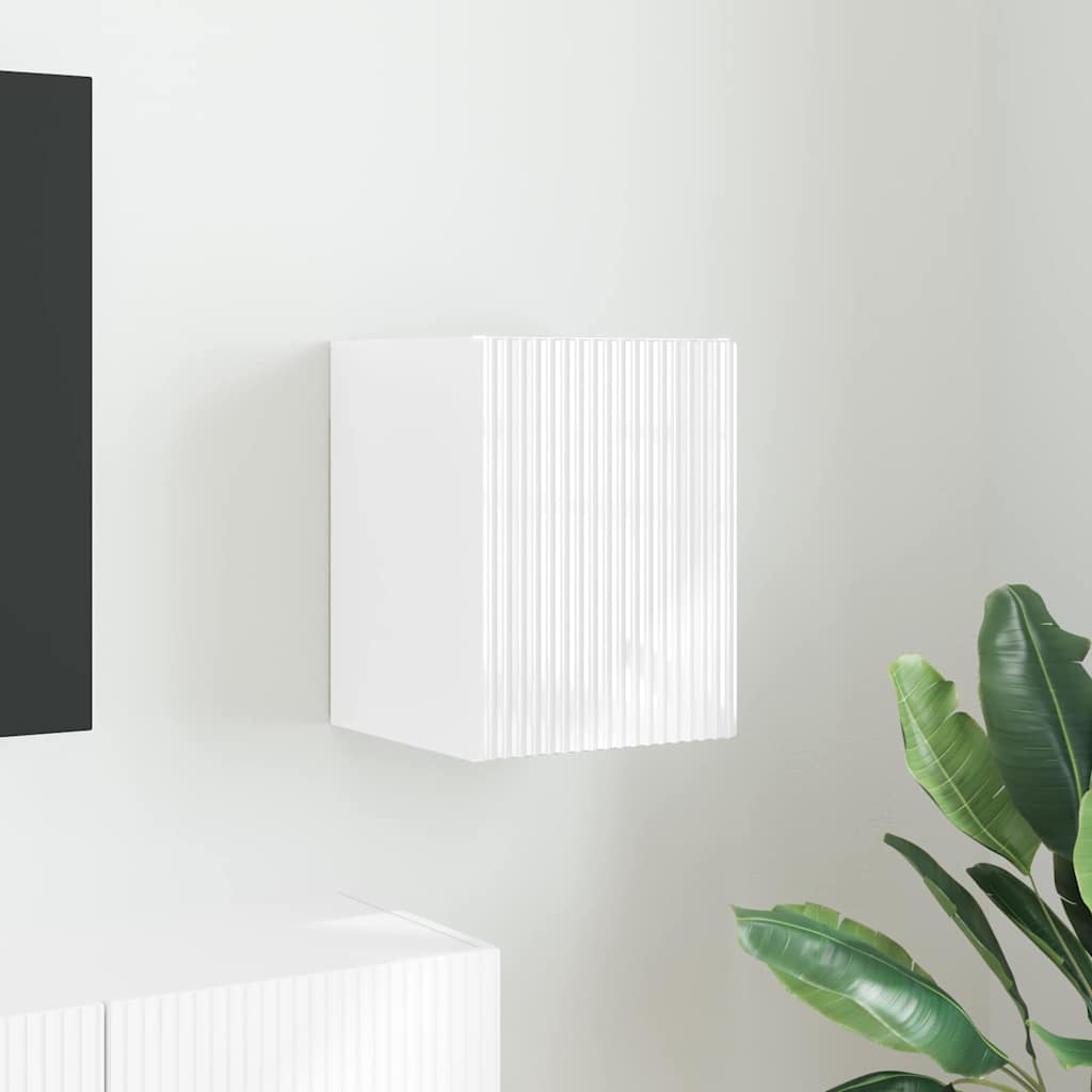 vidaXL TV Wandkast Wandgemonteerd Wit 30 x 31 x 40 cm Bewerkt hout