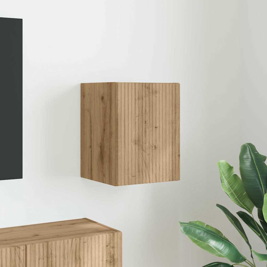 vidaXL TV Wandkast Wandgemonteerd Wit 30 x 31 x 40 cm Bewerkt hout