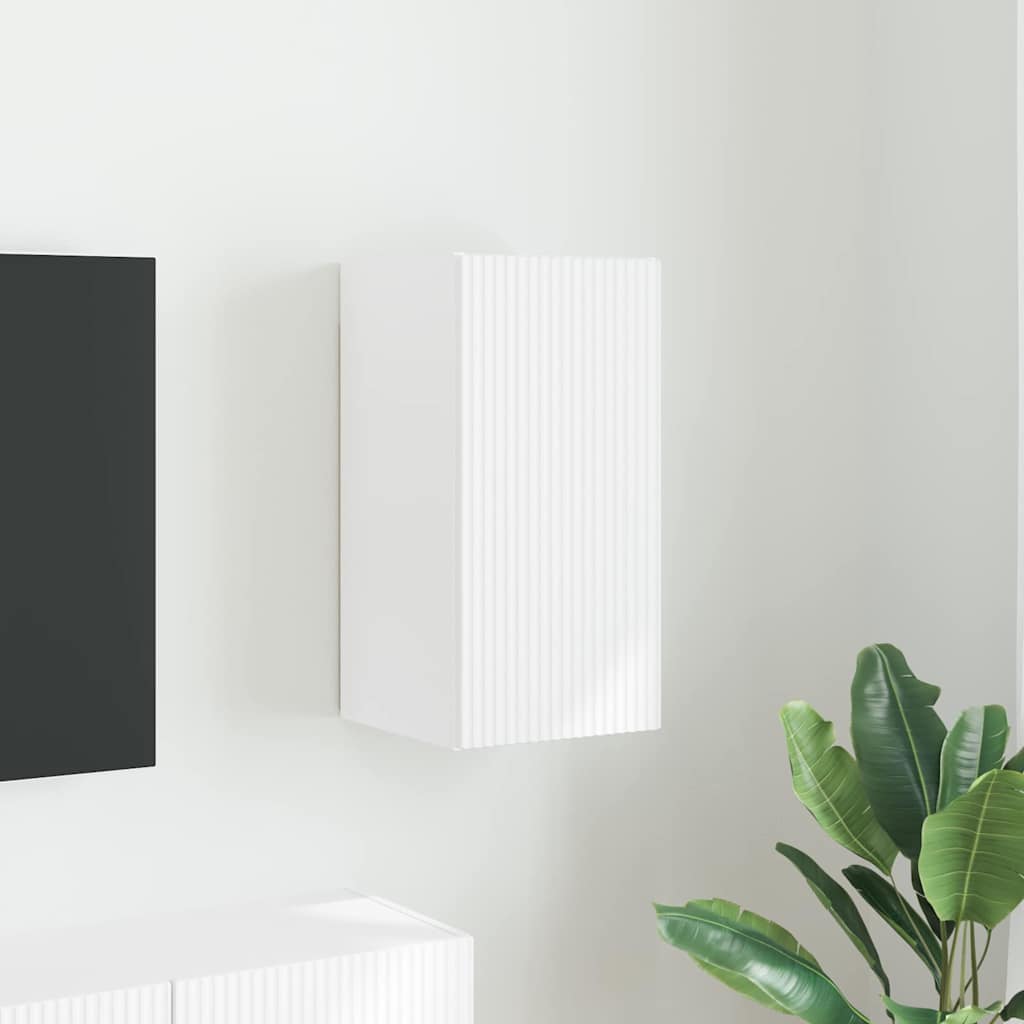 vidaXL TV Wandkast Wandgemonteerd Wit 30 x 31 x 40 cm Bewerkt hout