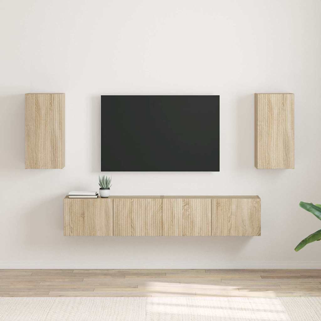 vidaXL TV Wandkast Wandgemonteerd Wit 30 x 31 x 40 cm Bewerkt hout