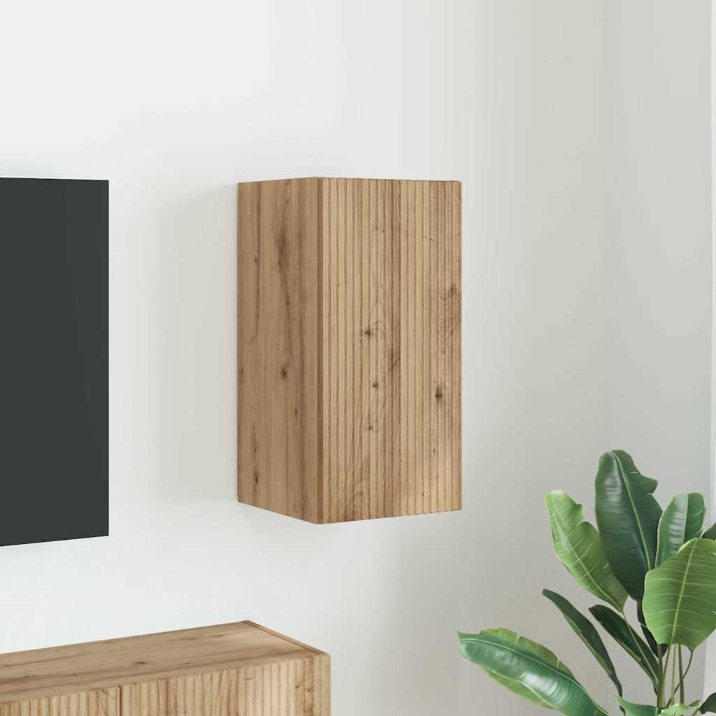 vidaXL TV Wandkast Wandgemonteerd Wit 30 x 31 x 40 cm Bewerkt hout