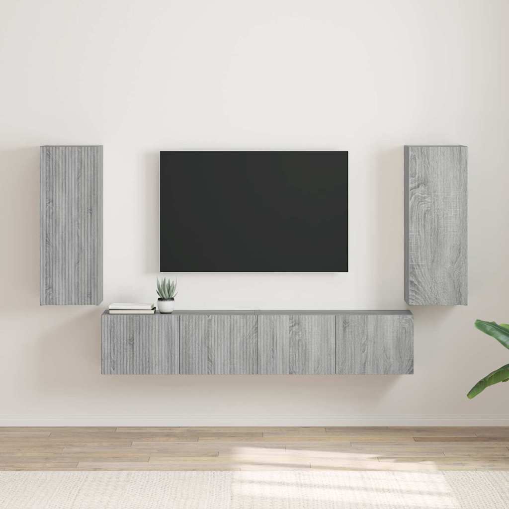 vidaXL TV Wandkast Wandgemonteerd Wit 30 x 31 x 40 cm Bewerkt hout
