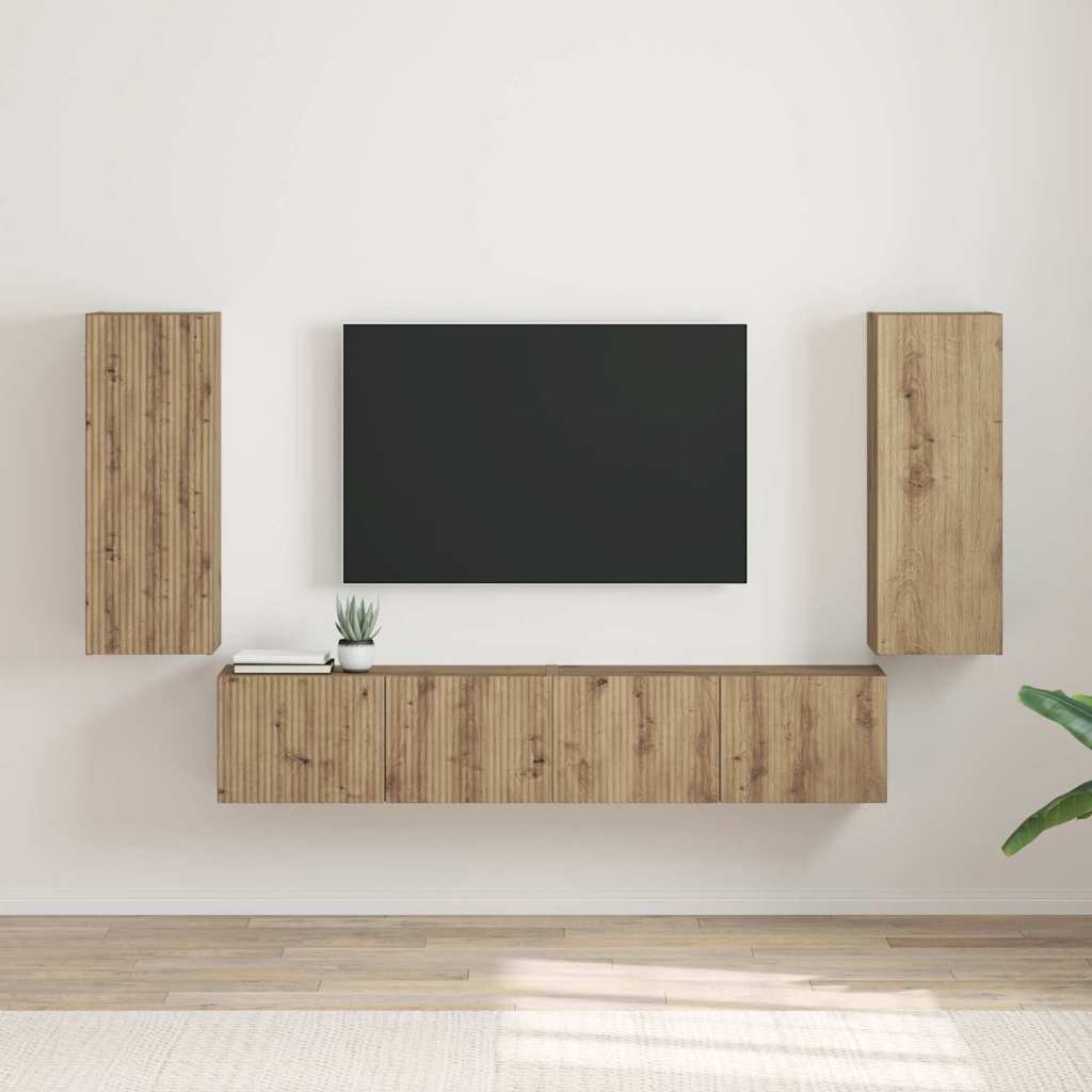 vidaXL TV Wandkast Wandgemonteerd Wit 30 x 31 x 40 cm Bewerkt hout