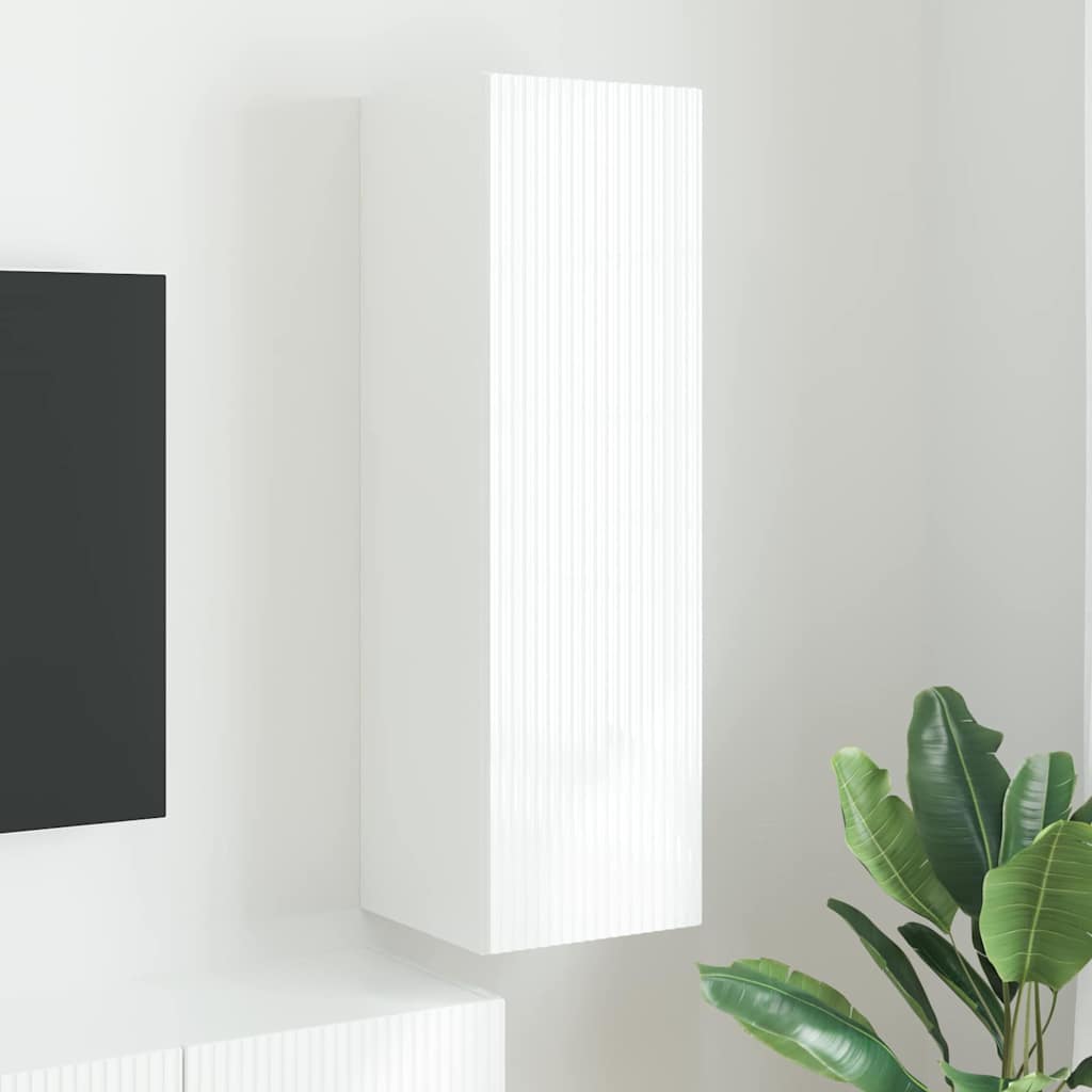 vidaXL TV Wandkast Wandgemonteerd Wit 30 x 31 x 40 cm Bewerkt hout