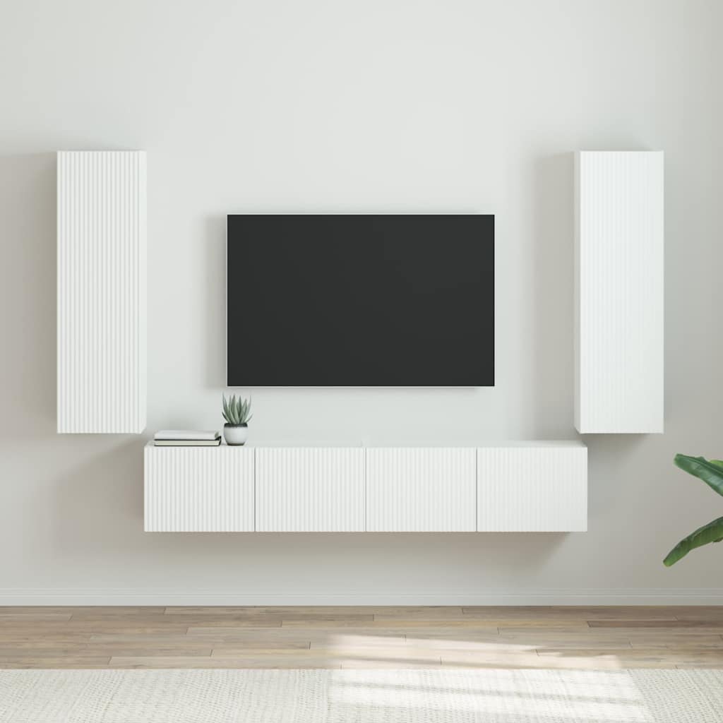 vidaXL TV Wandkast Wandgemonteerd Wit 30 x 31 x 40 cm Bewerkt hout