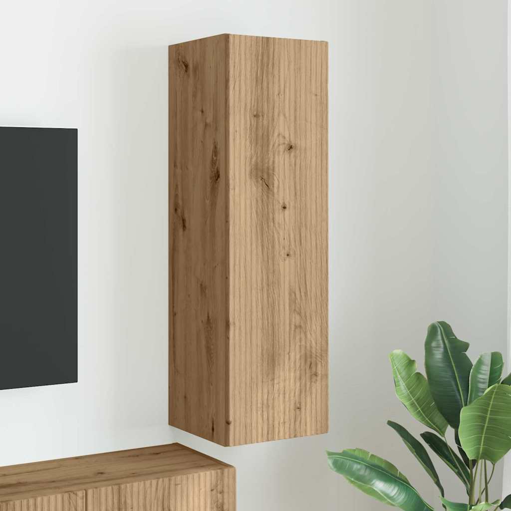 vidaXL TV Wandkast Wandgemonteerd Wit 30 x 31 x 40 cm Bewerkt hout