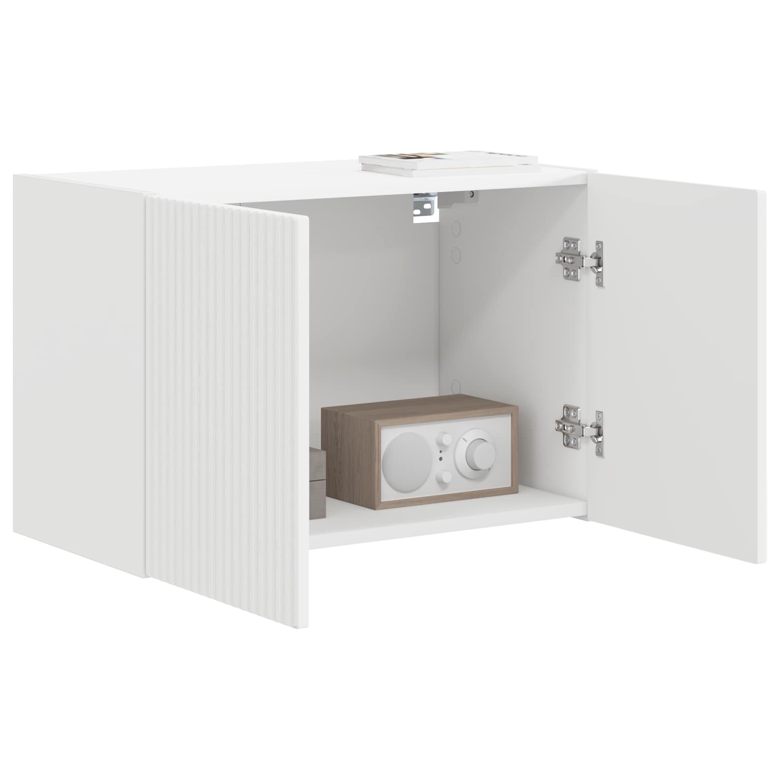 vidaXL TV-wandkast Wandgemonteerd Wit 59,5 x 31 x 40 cm Bewerkt hout